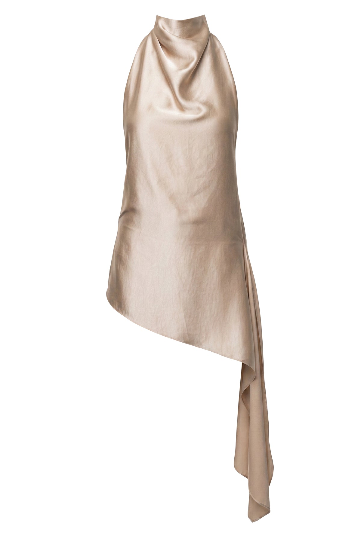 Champagne  Roselle Satin Blouse