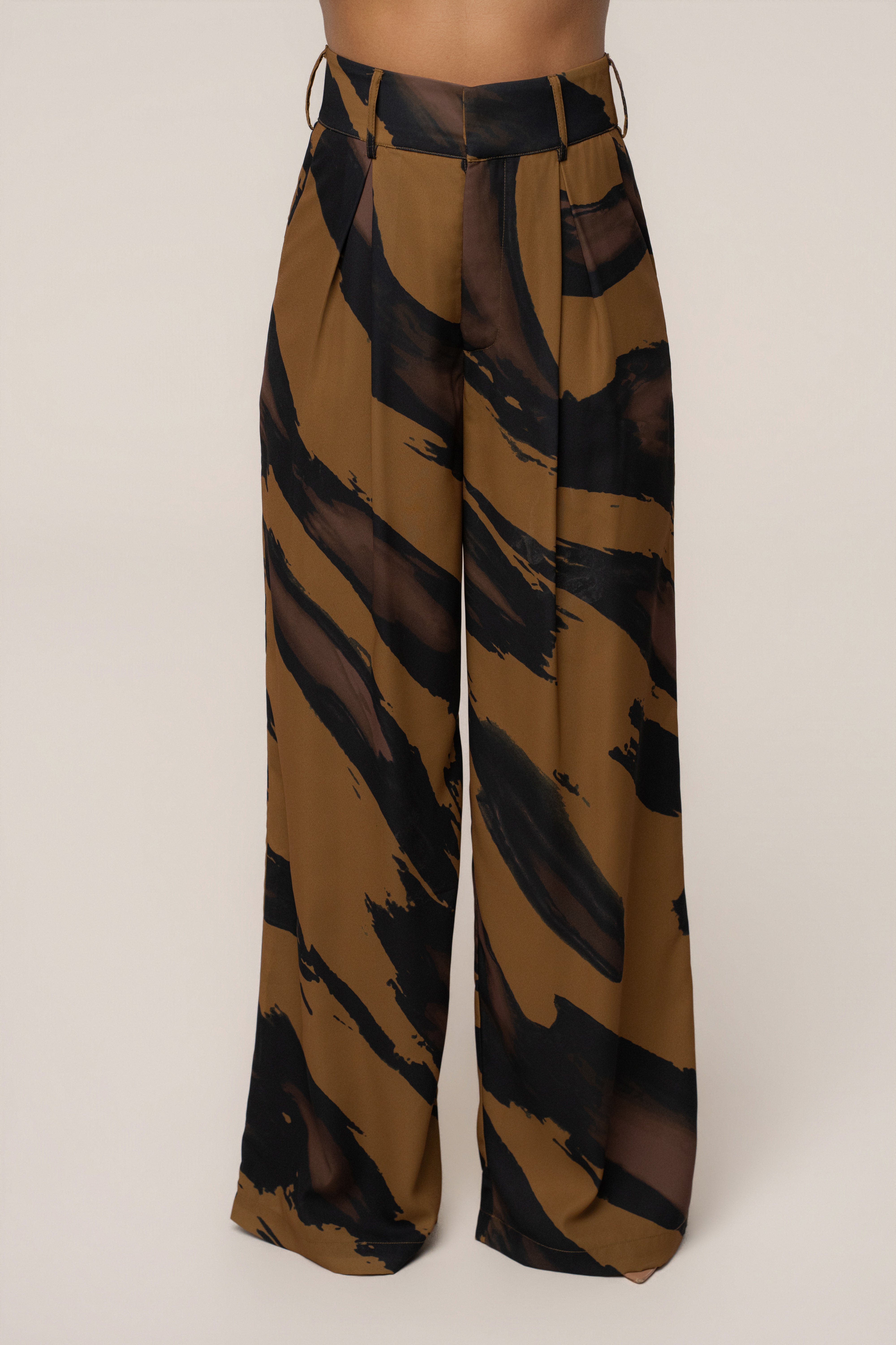 Gold Dusk soft pleated trousers from JLUXLABEL, stylish bottoms with a relaxed fit and elegant pleats.