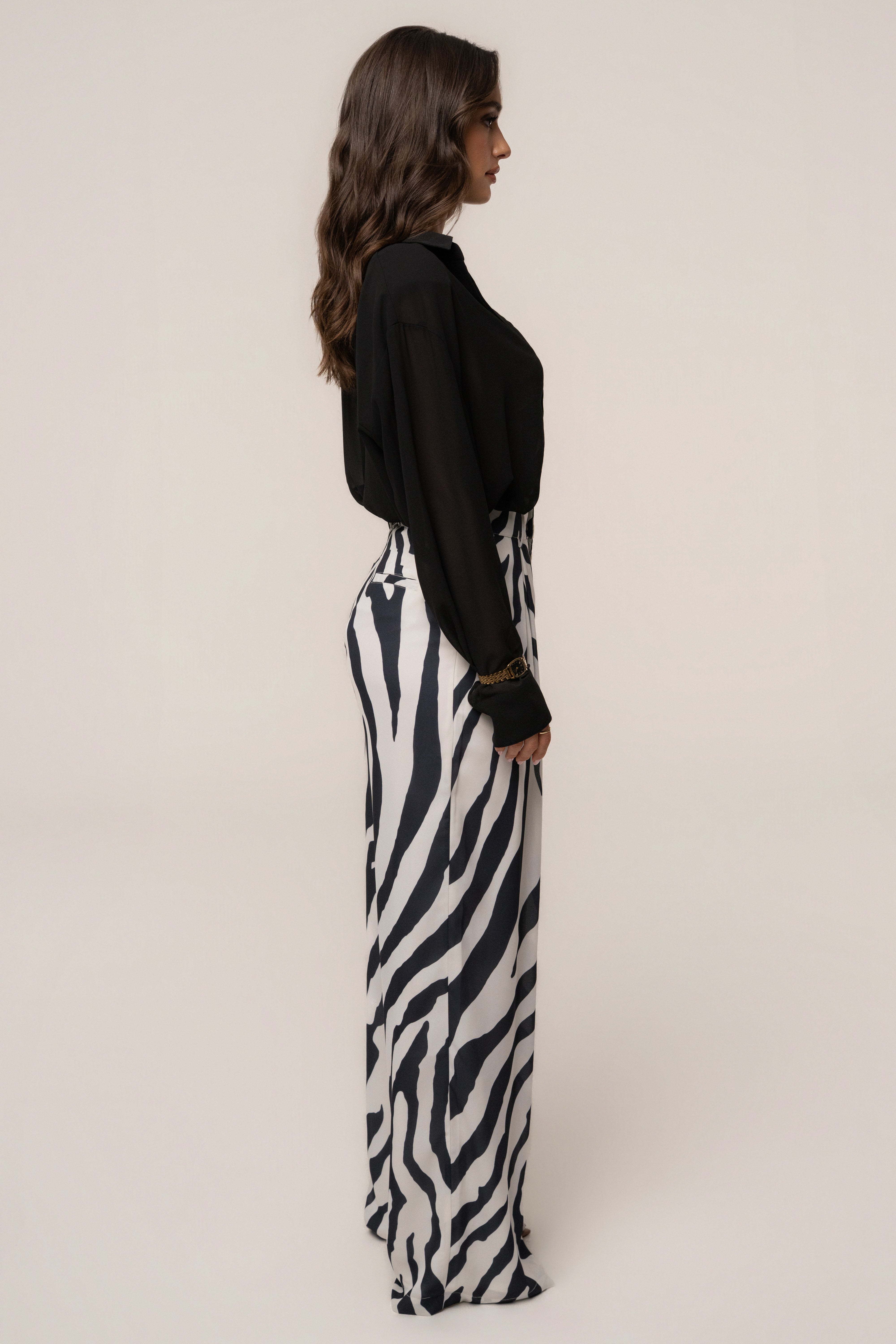 Black Fierce Form button-down shirt by JLUXLABEL, featuring a stylish fit and classic collar, displayed on a model against a neutral background.