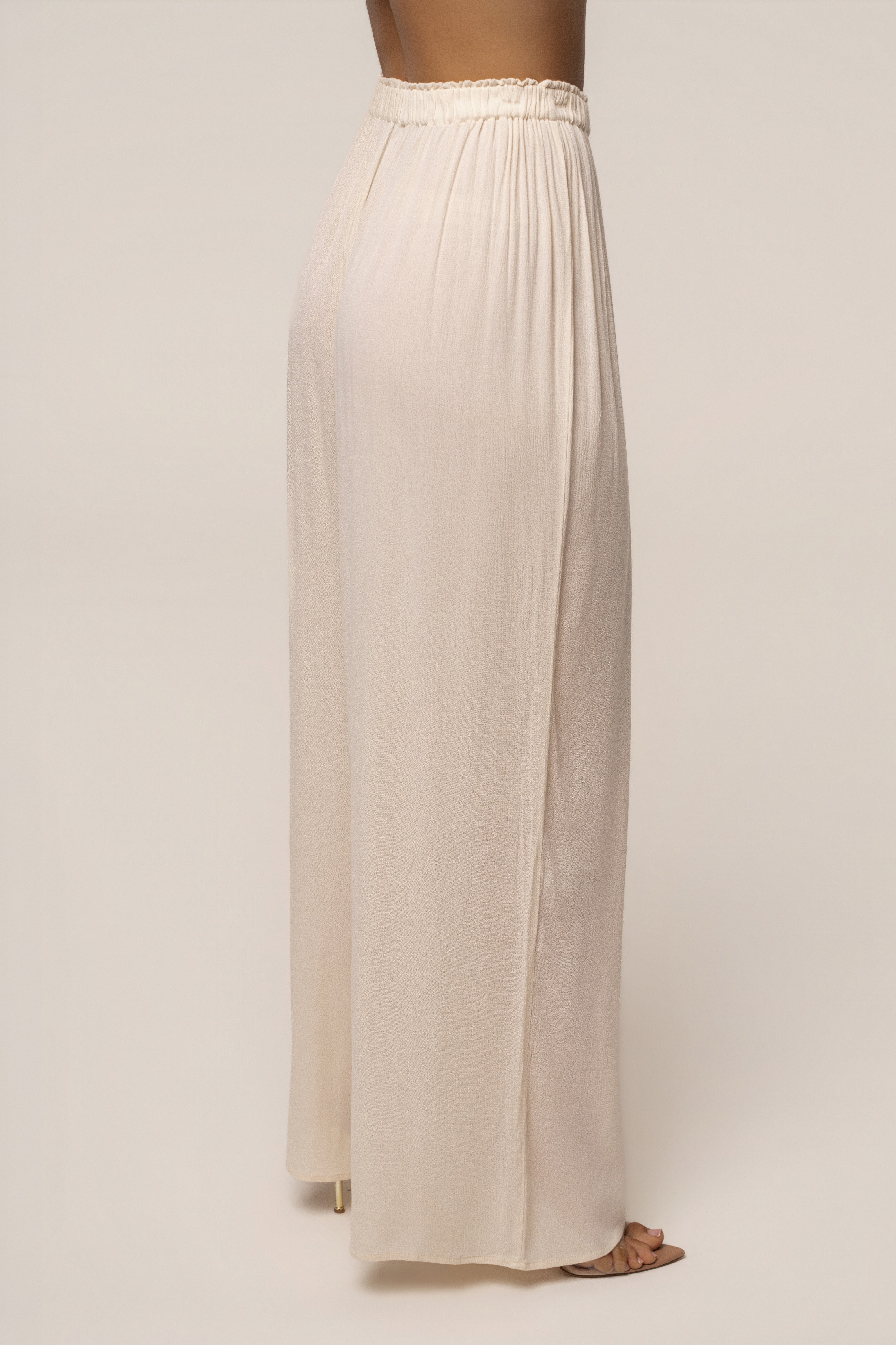 Cream Island Breeze pant set by JLUXLABEL featuring relaxed fit pants and a matching top, perfect for casual summer wear.