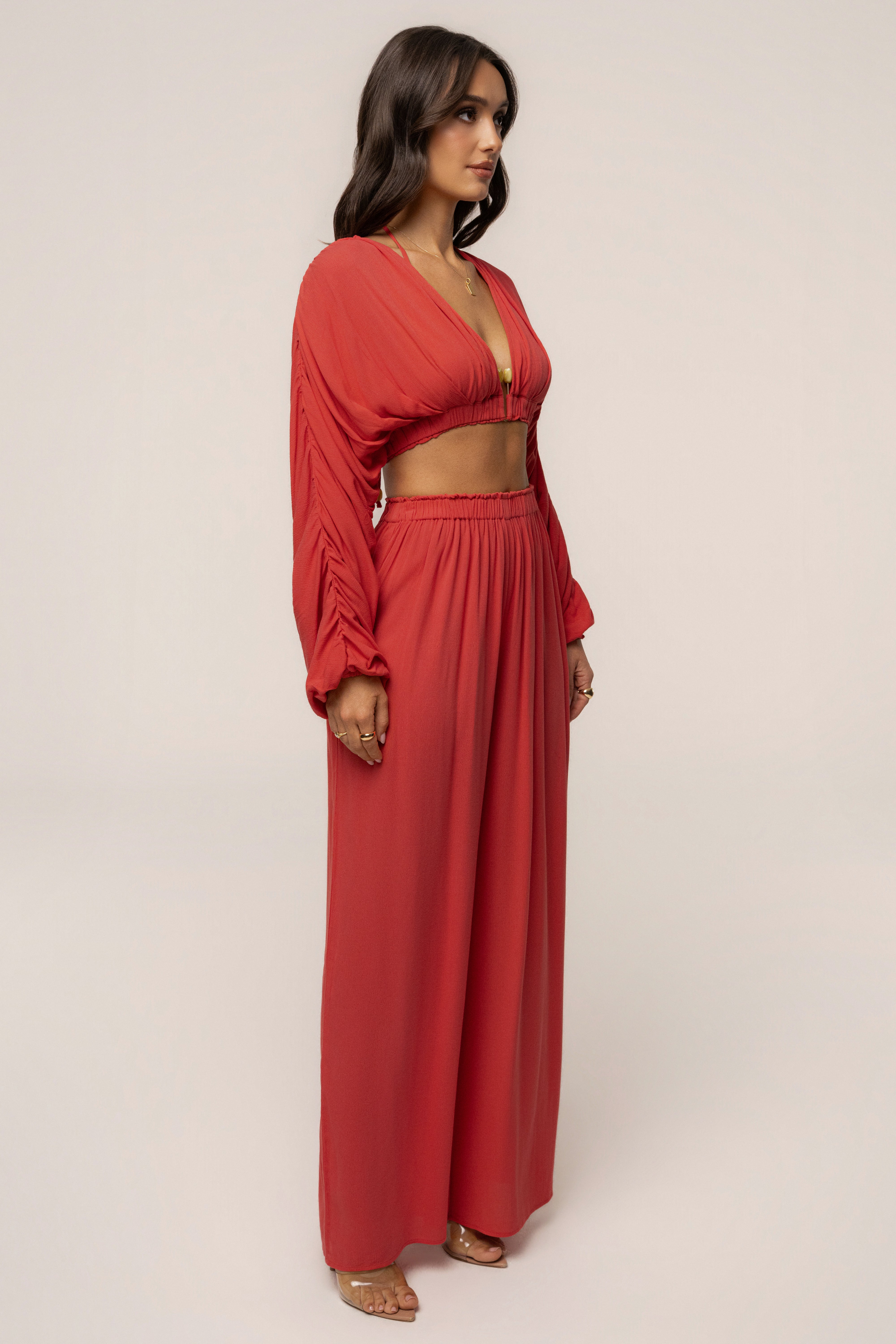 JLUXLABEL Berry Island Breeze pant set featuring a lightweight top and matching pants in a vibrant, tropical-inspired print.