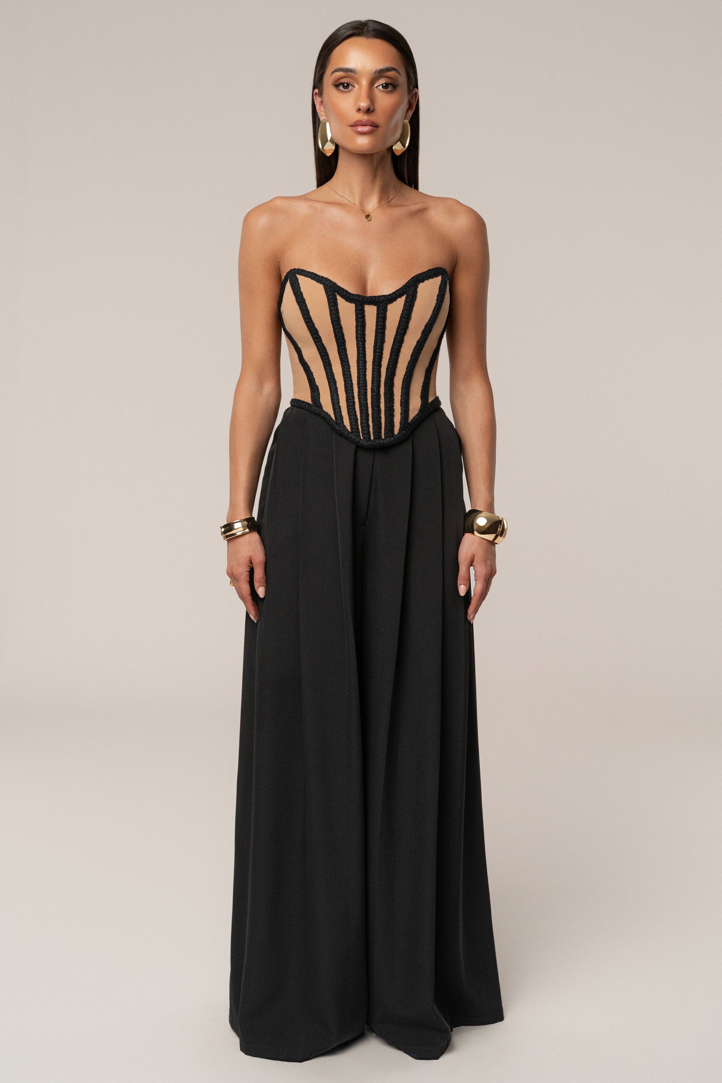 Black Cassis Braided Corset - JLUXLABEL