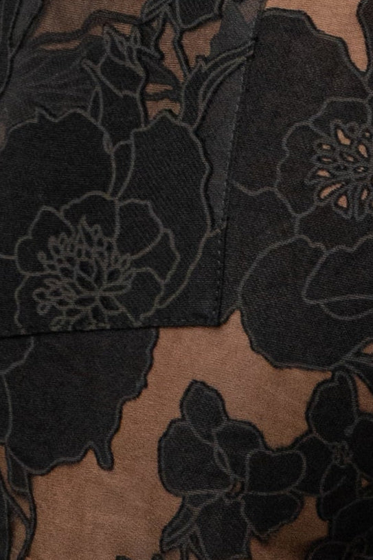 Black Organza Floral Pant - JLUXLABEL