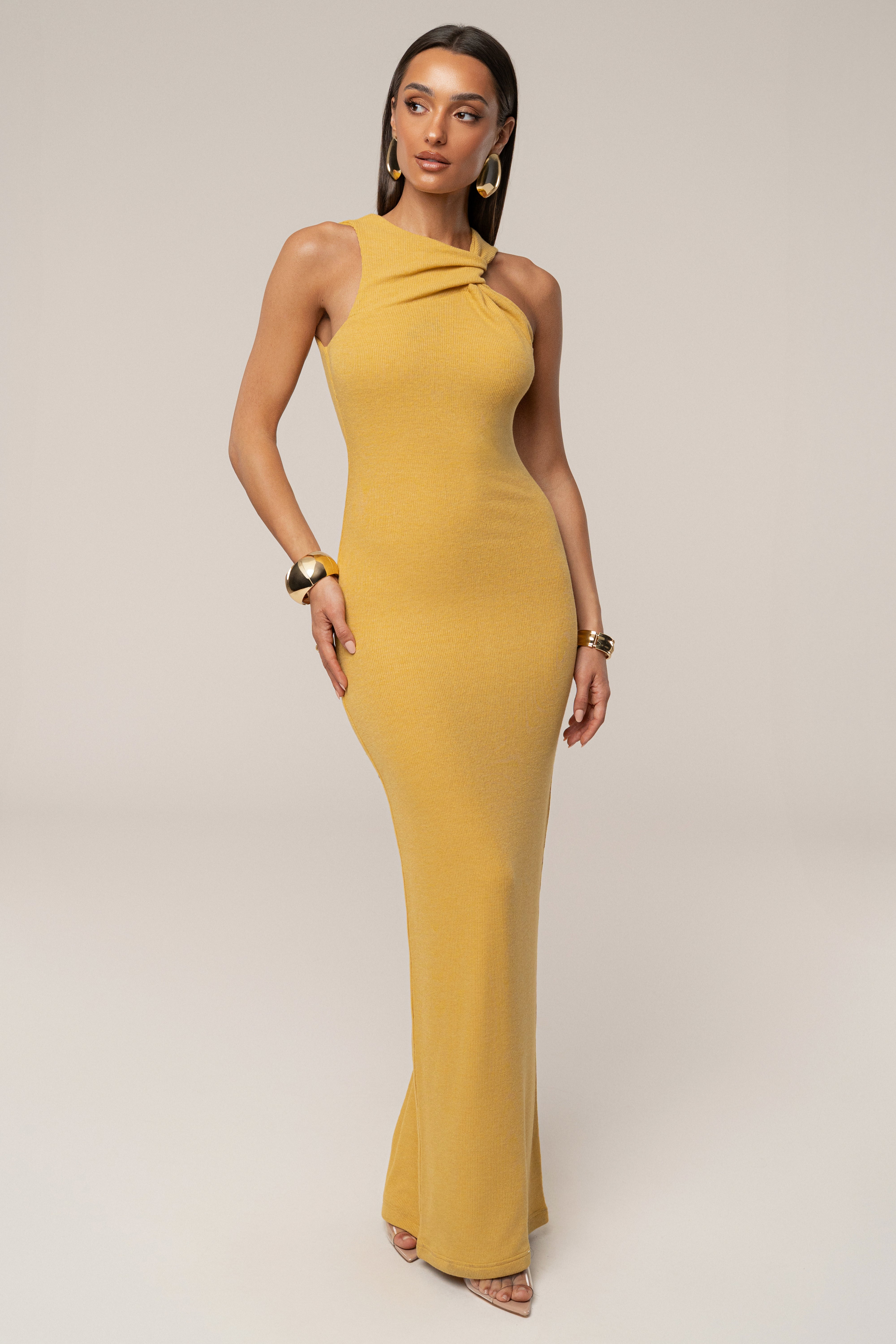 Yellow Alessia Knit Maxi Dress Yellow Alessia Knit Maxi Dress