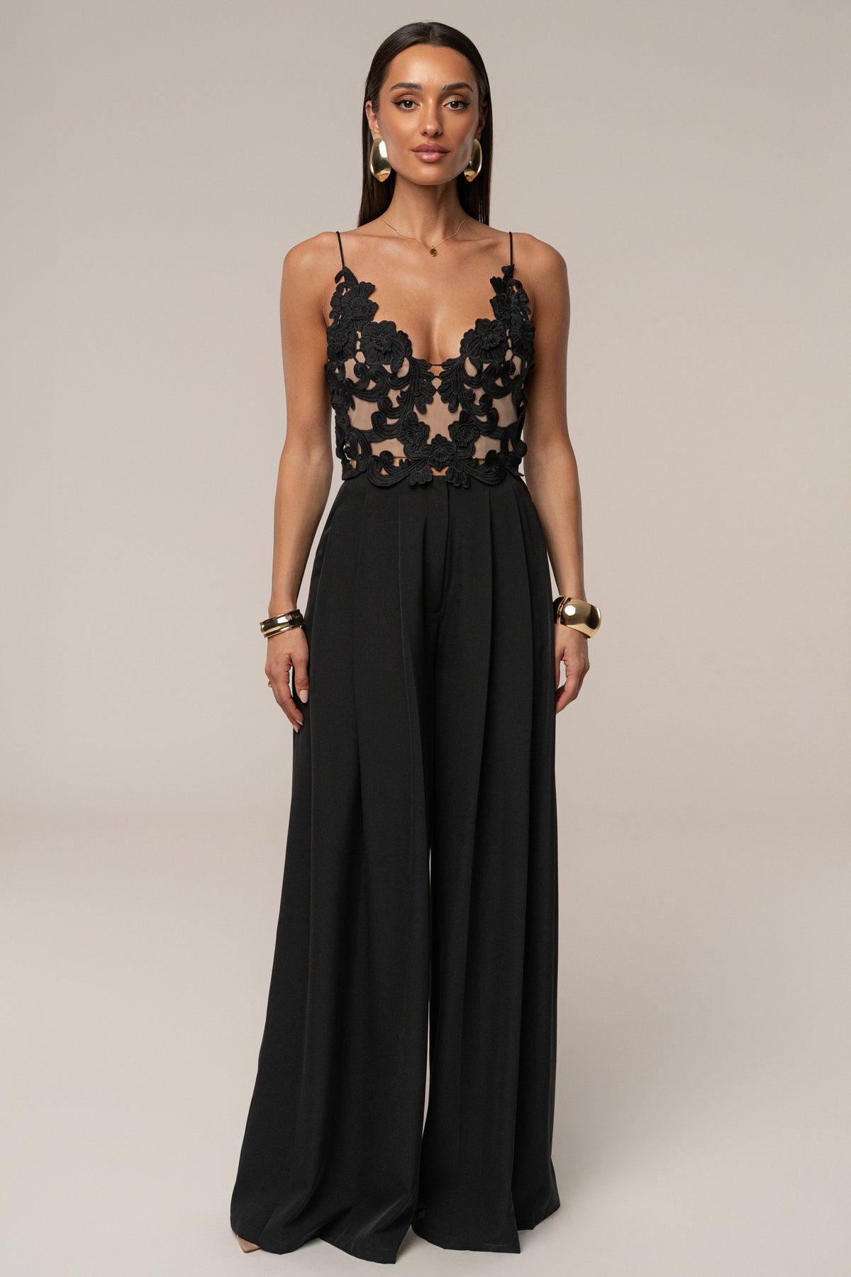 Black Summer Ease Wide Leg Pants - JLUXLABEL