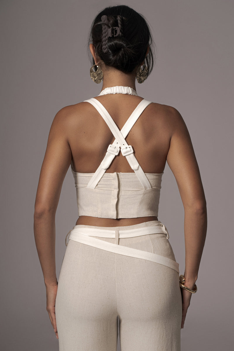 Natural/Ivory Renewal Linen Bustier