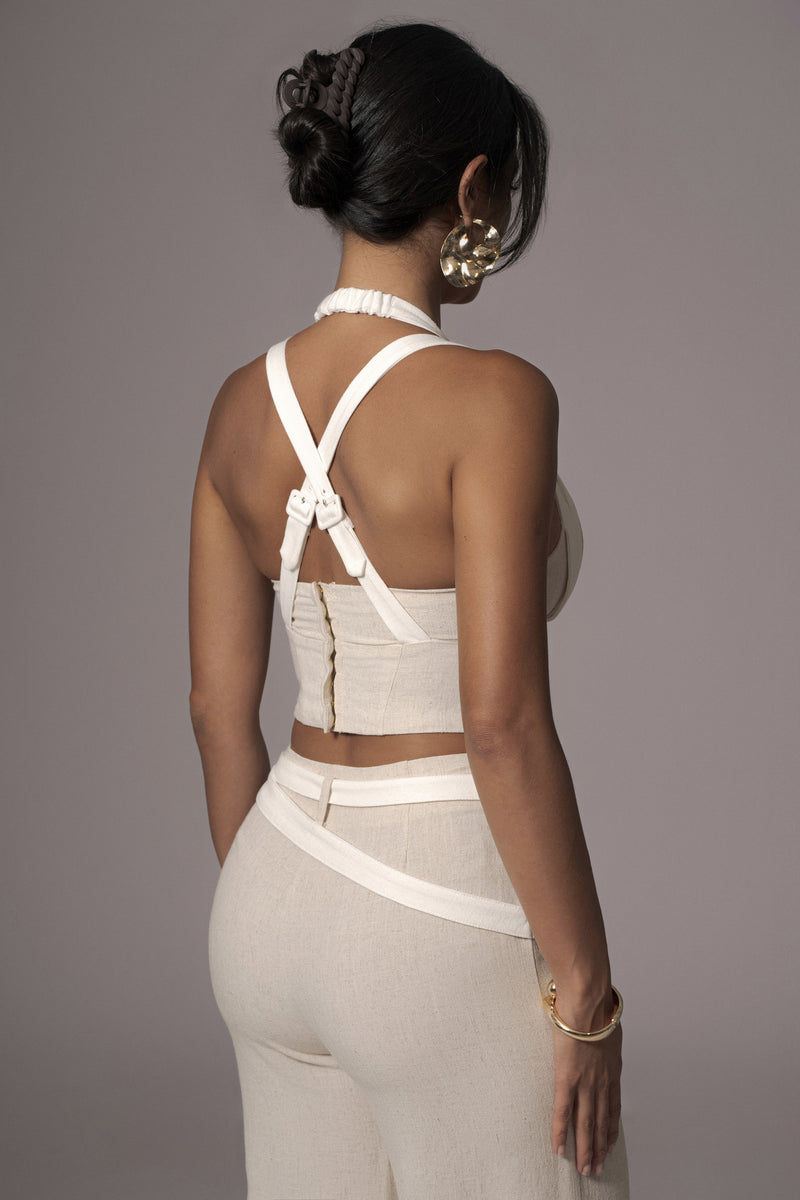 Natural/Ivory Renewal Linen Bustier