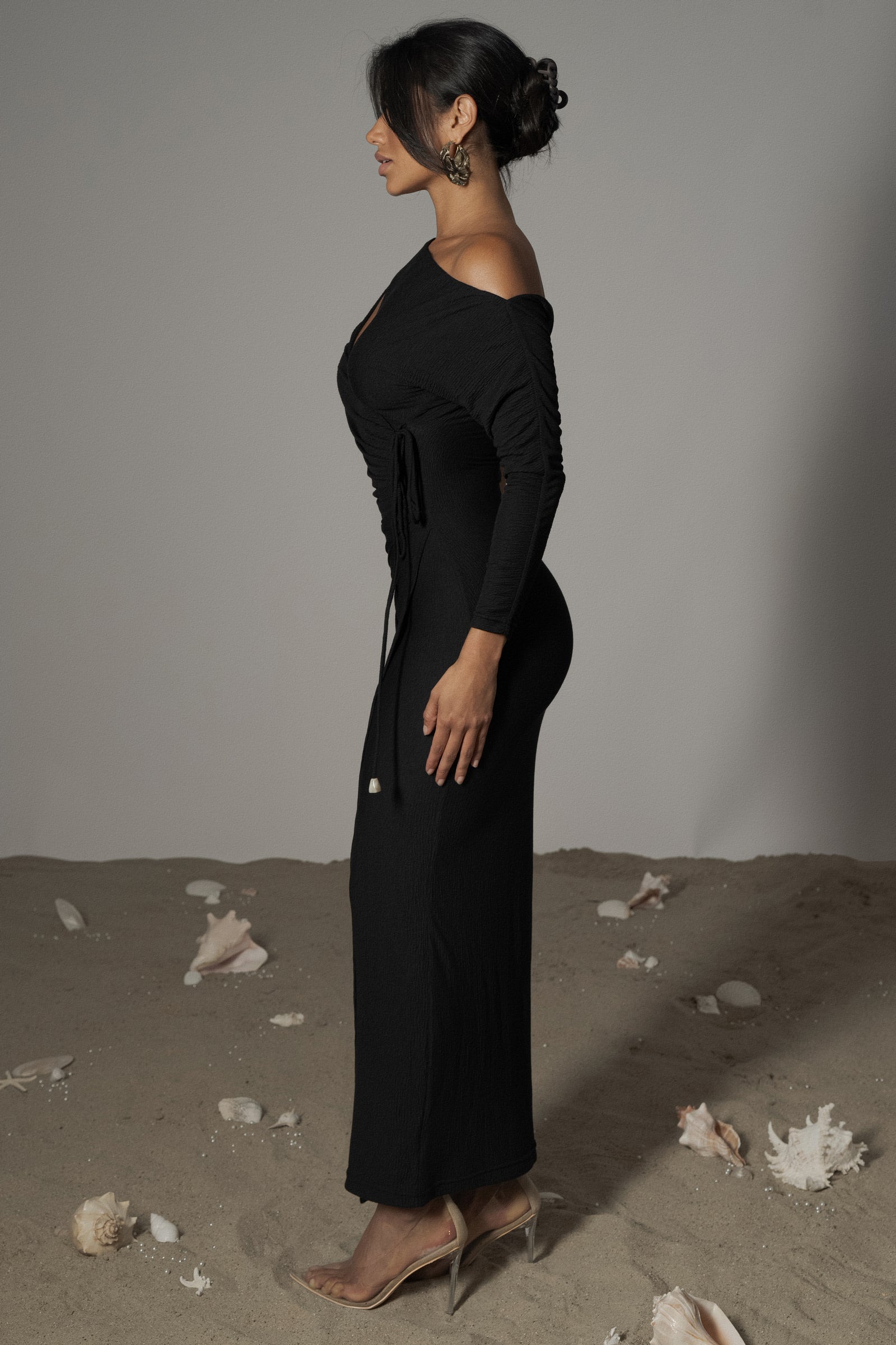 ODELIA FLORAL DRESS (BLACK)