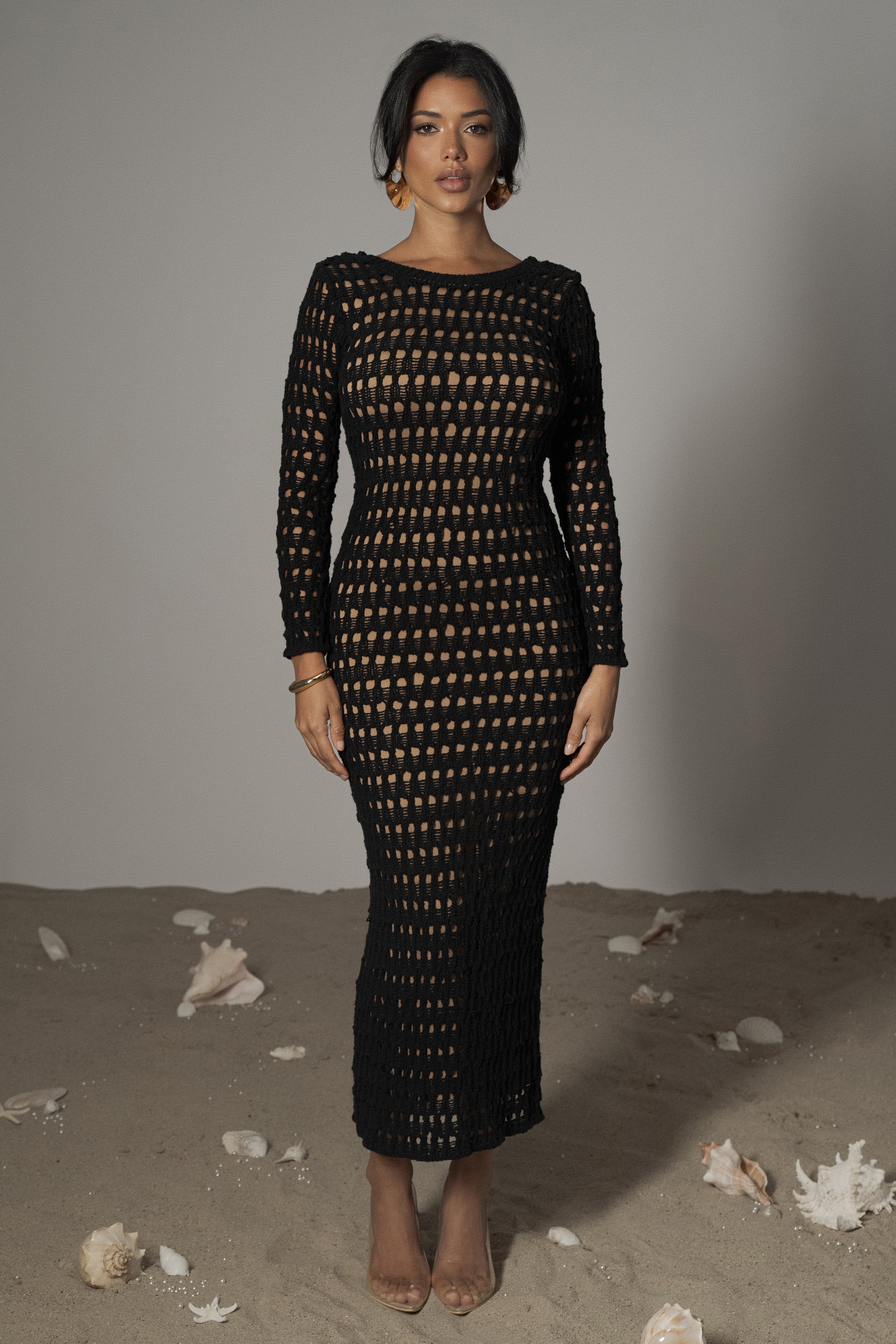 Black Serene Wonders Crochet Dress Black Serene Wonders Crochet Dress