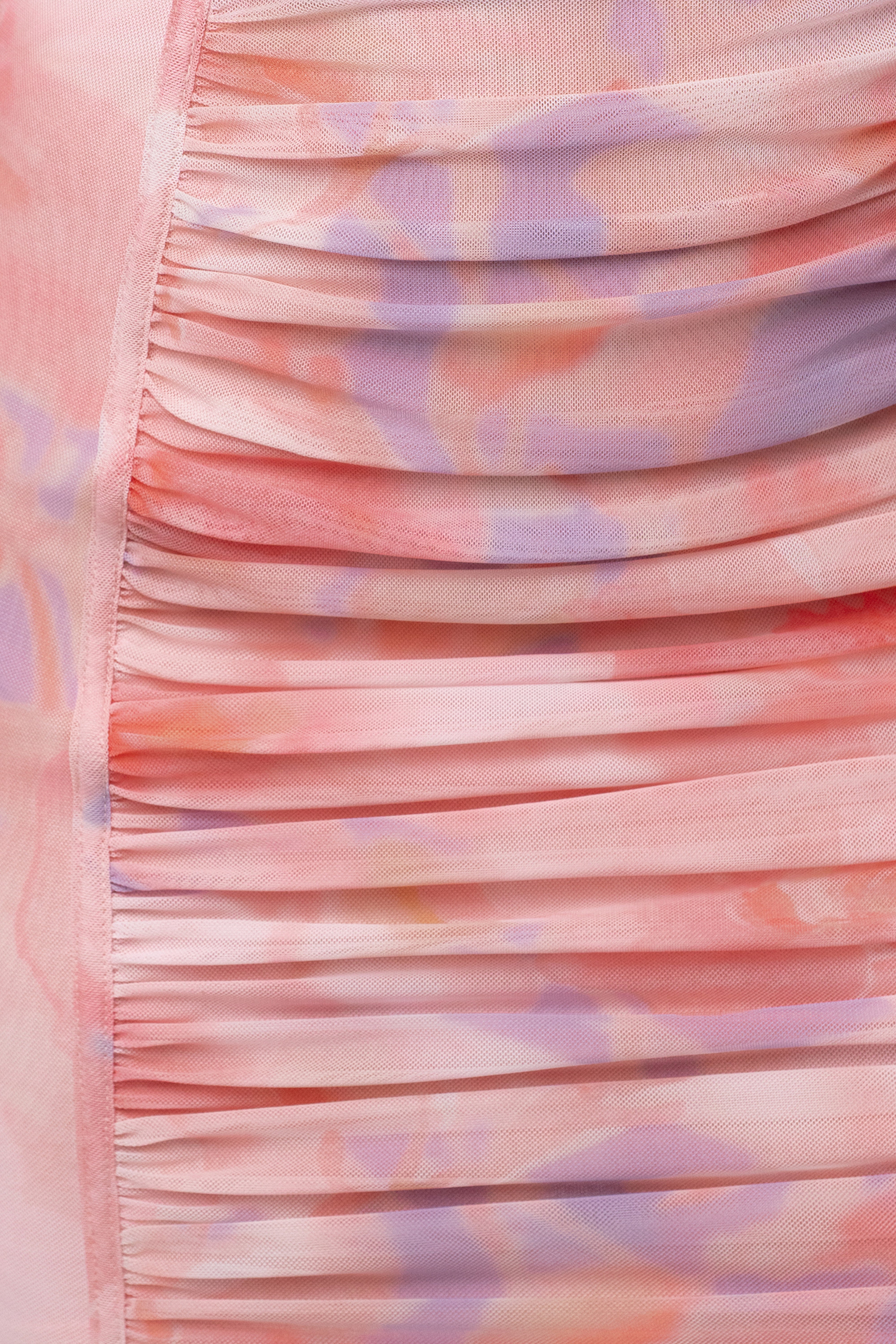 Pink Bloom Divine Drape Mesh Skirt Set by JLUXLABEL featuring a flowy, lightweight mesh fabric in a vibrant pink color.