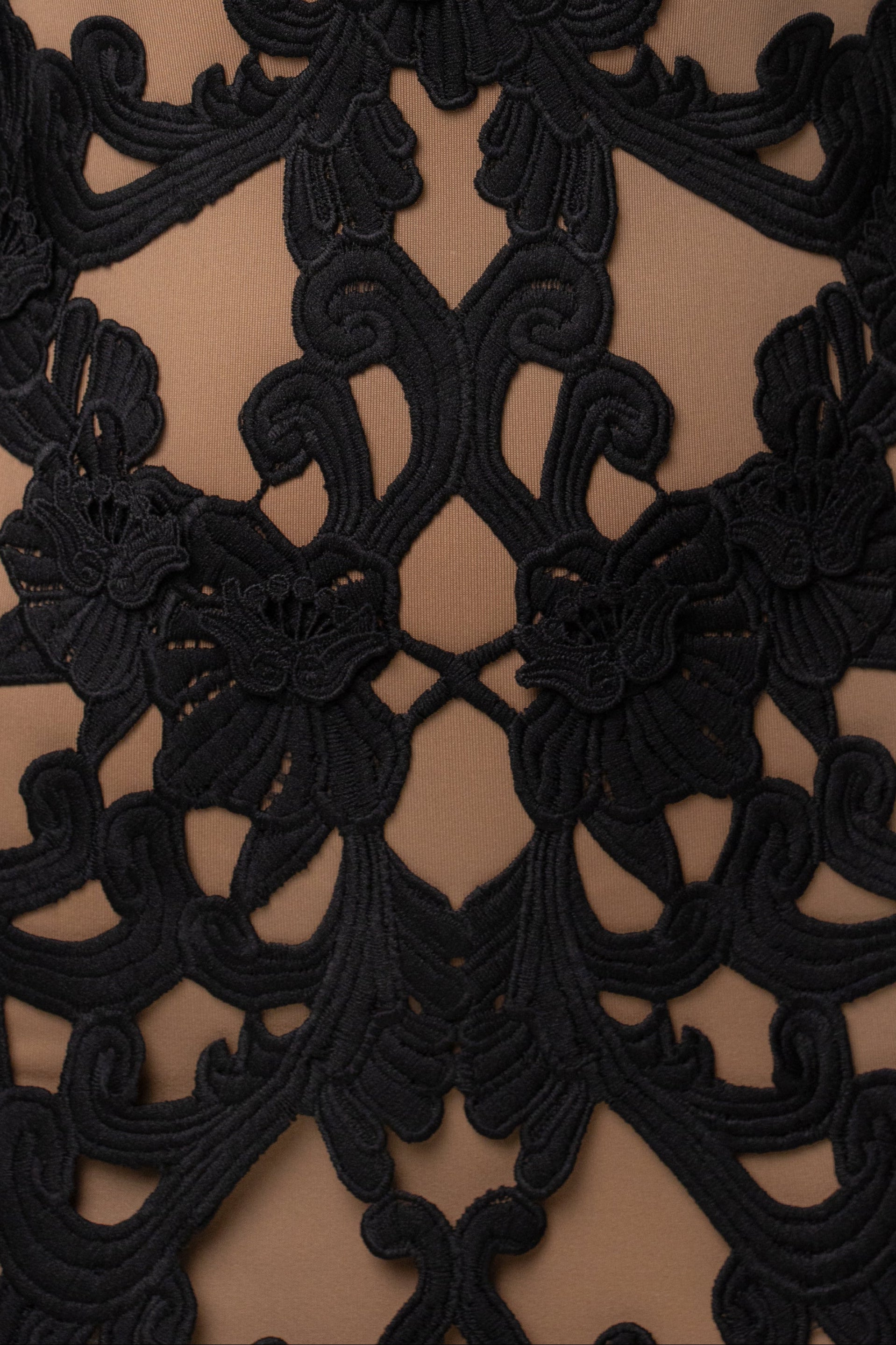 Black Flora and Form mini dress by JLUXLABEL featuring floral pattern, fitted silhouette, and short sleeves.