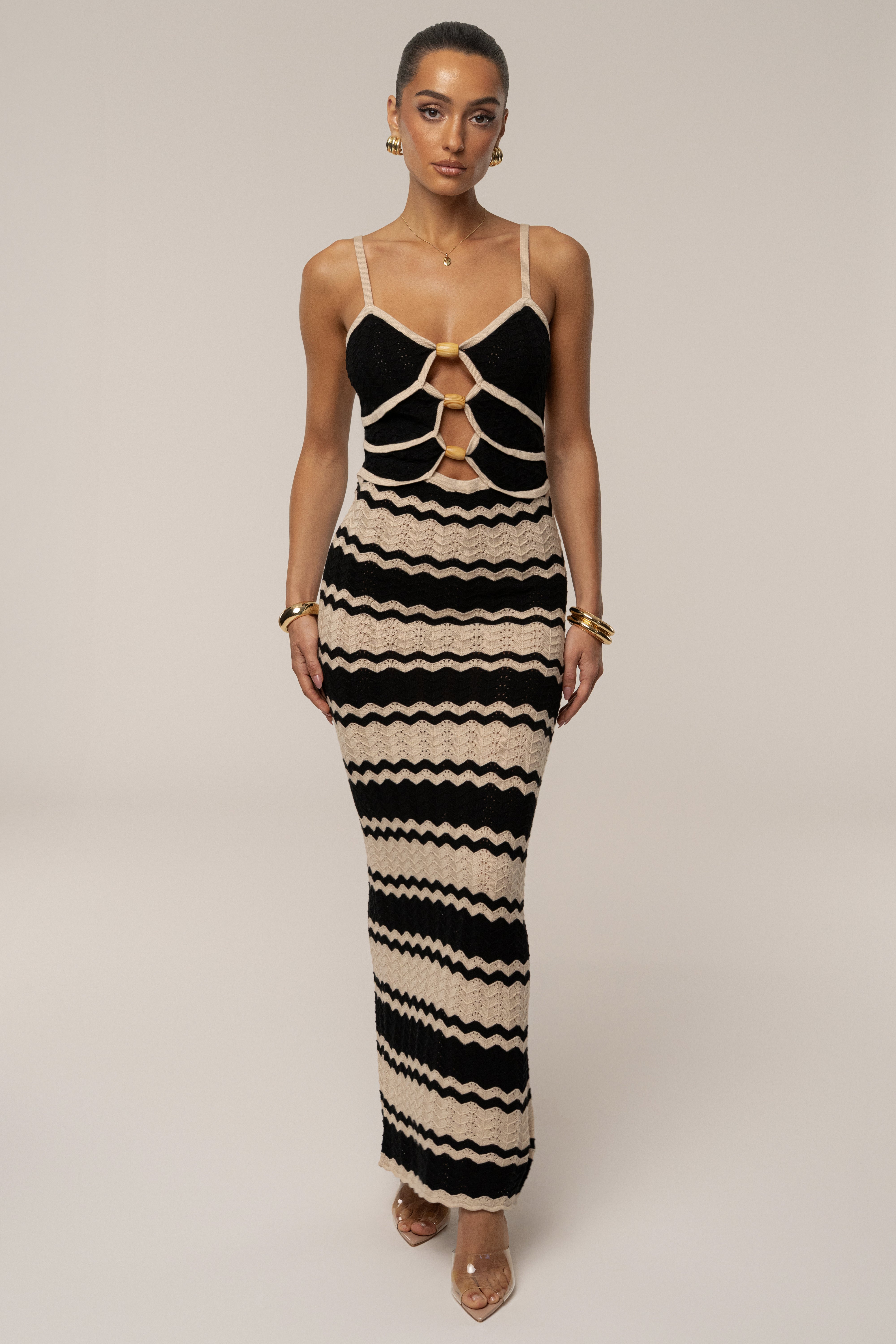 Black Azula Knit Maxi Dress - JLUXLABEL