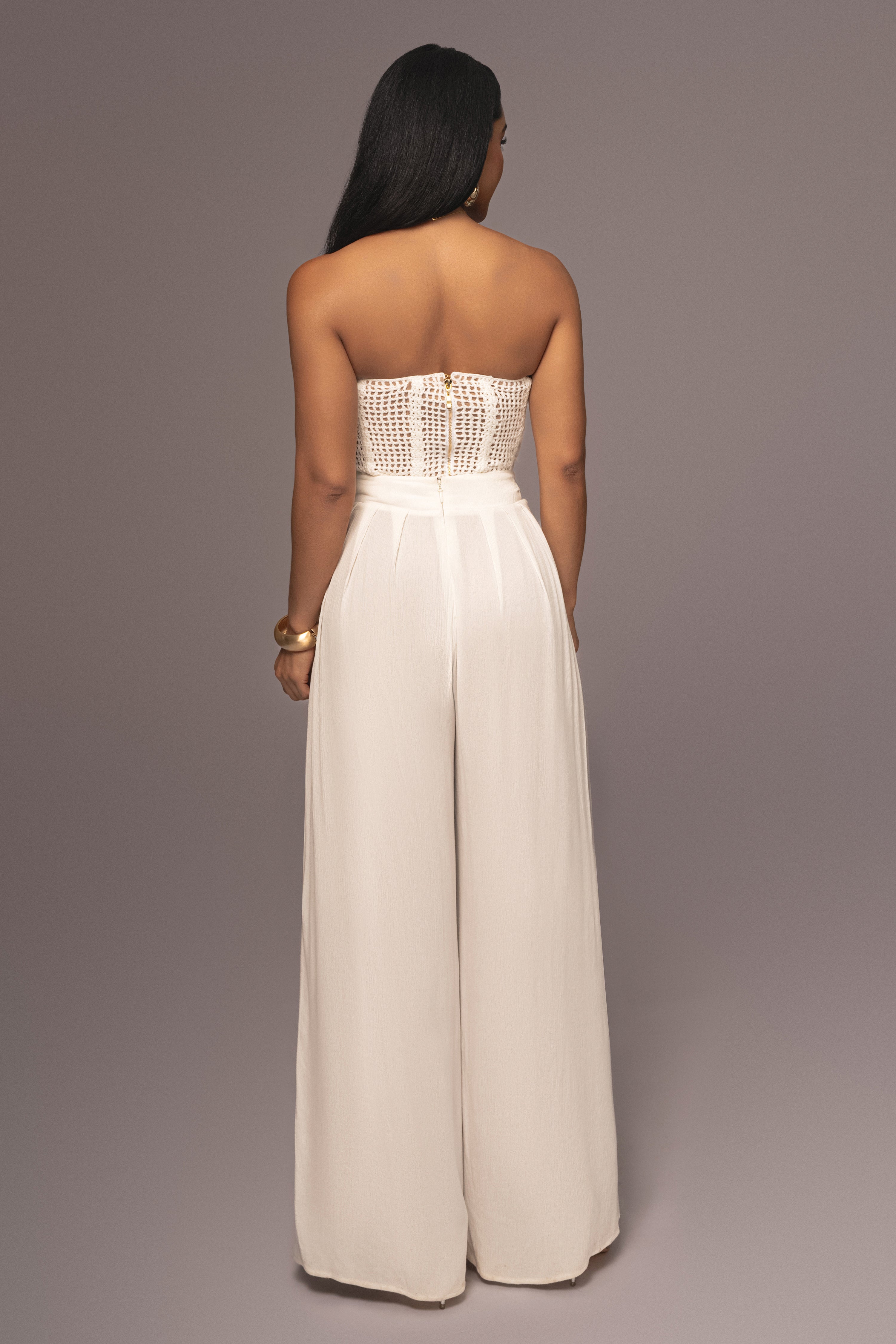 White Want It All Crochet Bustier - JLUXLABEL