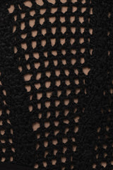 Black Pacific Tides Crochet Maxi Dress