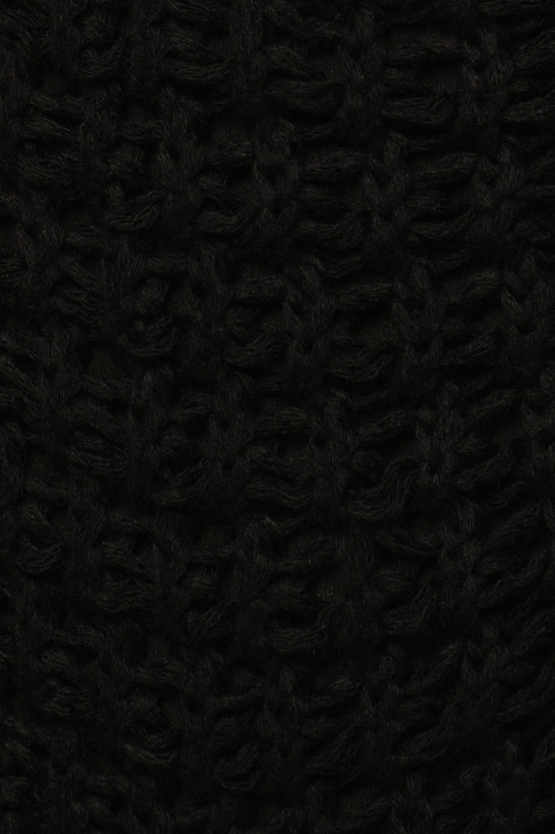 Black Kenna Knit Crochet Bodysuit