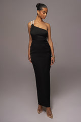 Black Luxury Living Maxi Dress