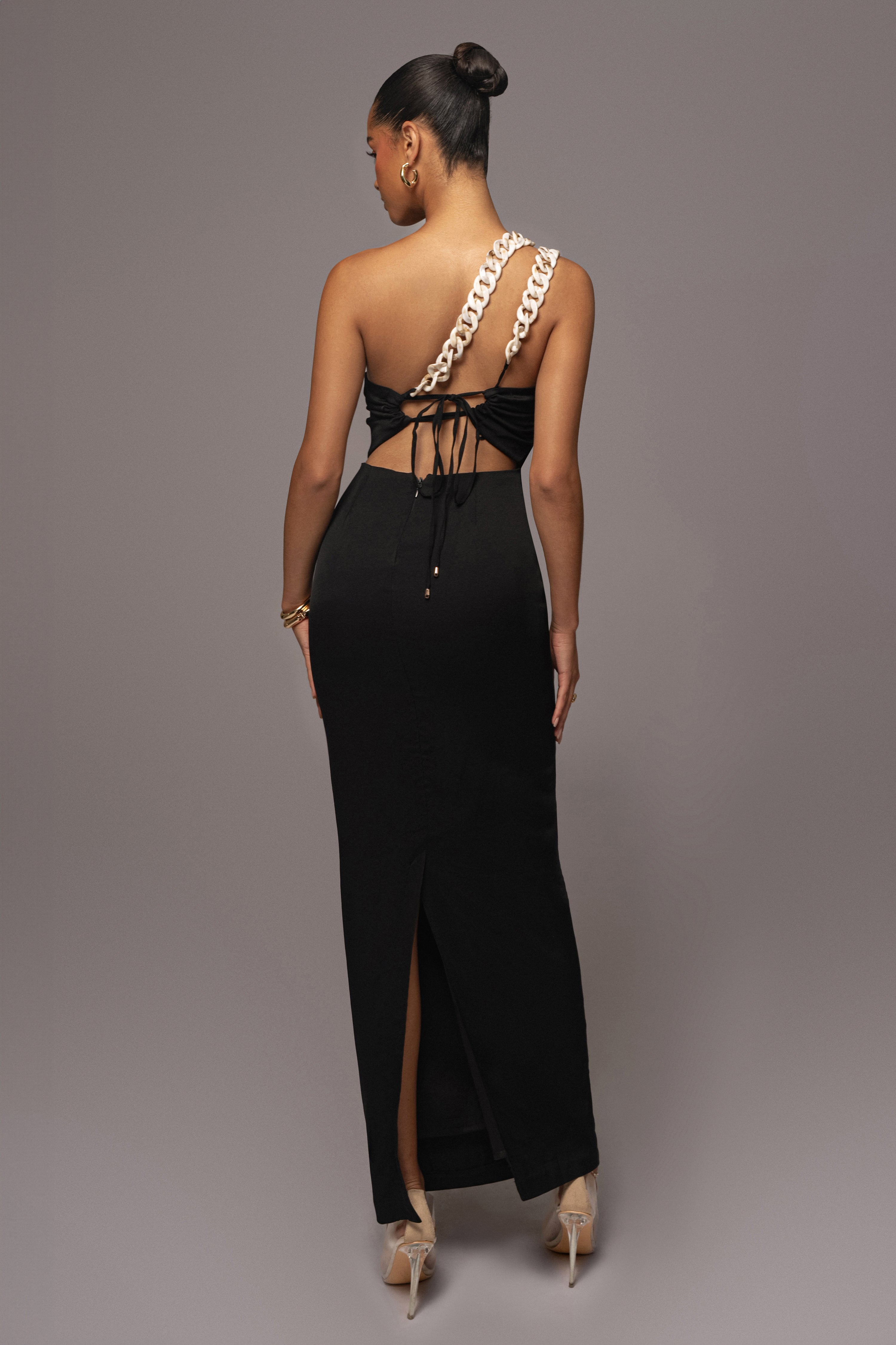 luxury REAL BLACK long dress★accessories Long Sleeve Crystal Sequin Maxi Dress Black - Luxe Maxi Dresses