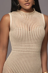 Ivory Pacific Tides Crochet Maxi Dress