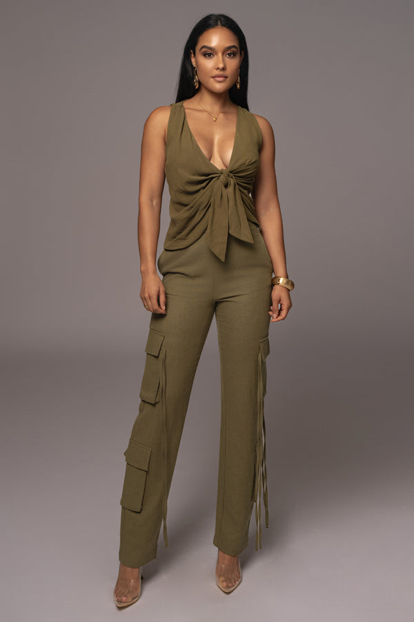Olive Elicia Linen Top