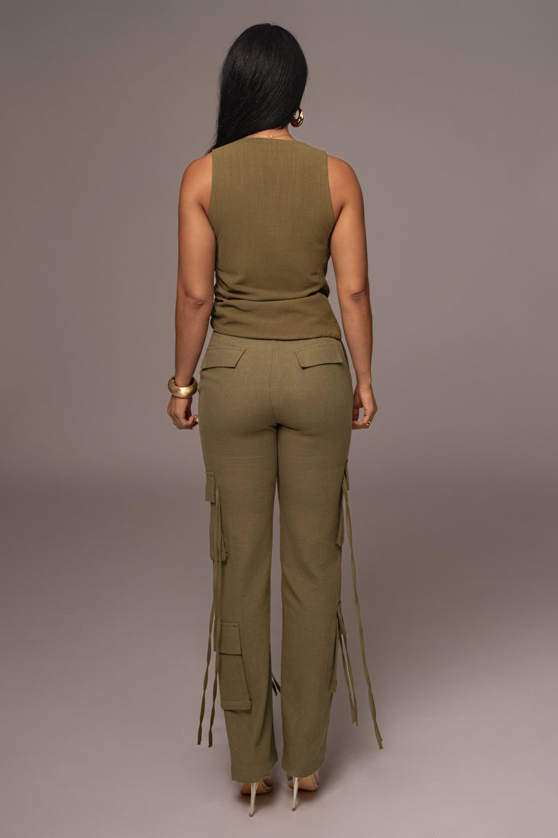 Olive Elicia Linen Top