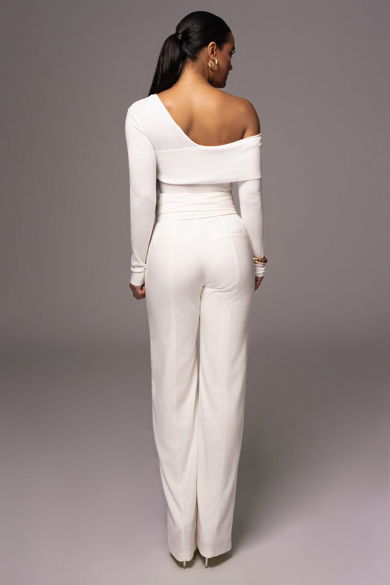 Safiya Zip Front Bodysuit - Off White
