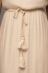 Beige Del Sol Linen Maxi Dress - The Linen Collection - JLUXLABEL