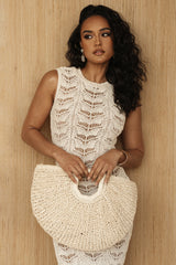Buttercream Mykonos Crochet Midi Dress - Crochet Collection - JLUXLABEL