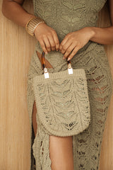 Moss Ride The Waves Crochet Bag - JLUXLABEL