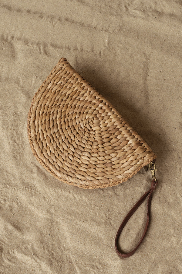Natural Atlantic Woven Clutch - The Linen Collection - JLUXLABEL
