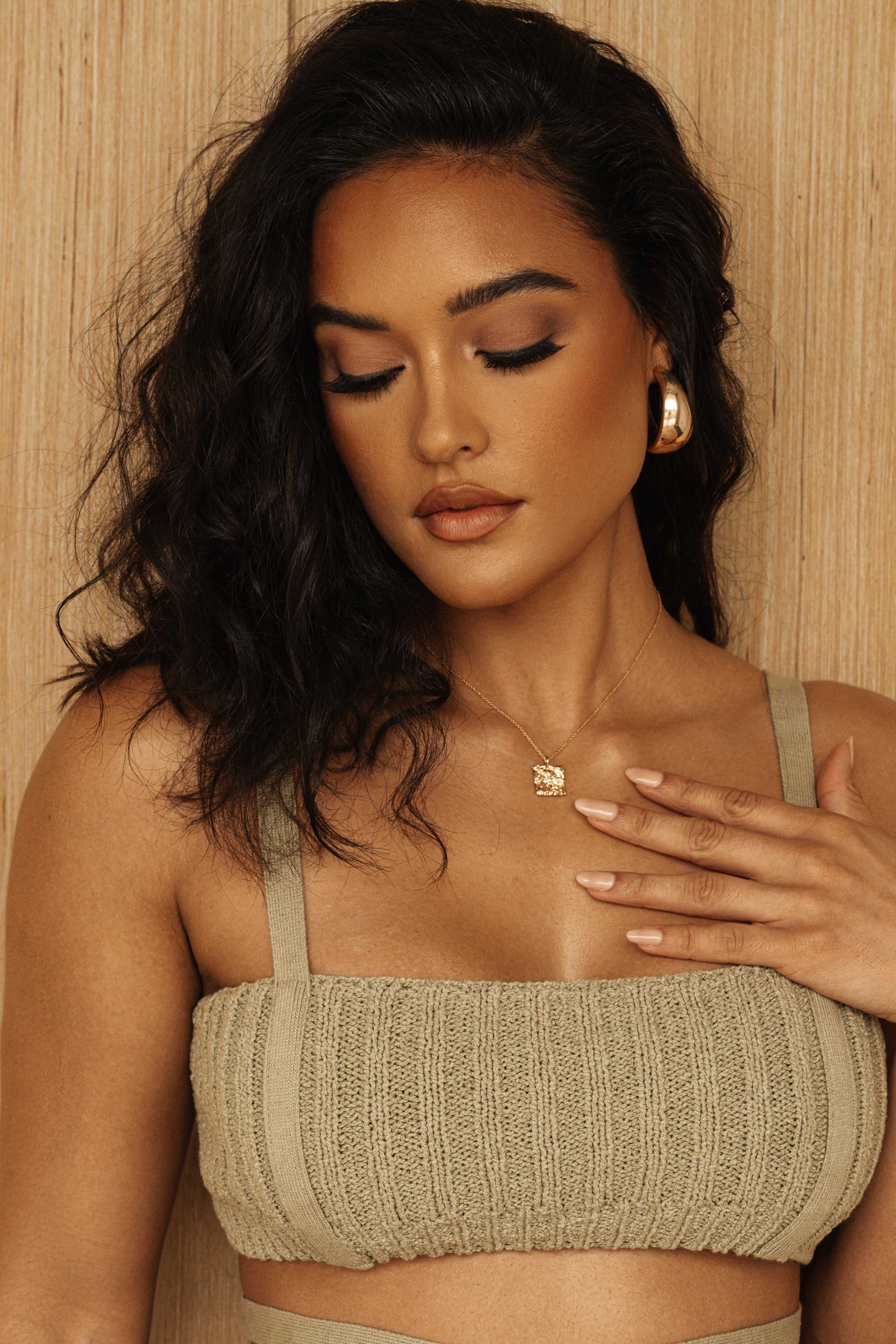 Moss She's All That Knit Crop Top - Crochet Collection - JLUXLABEL