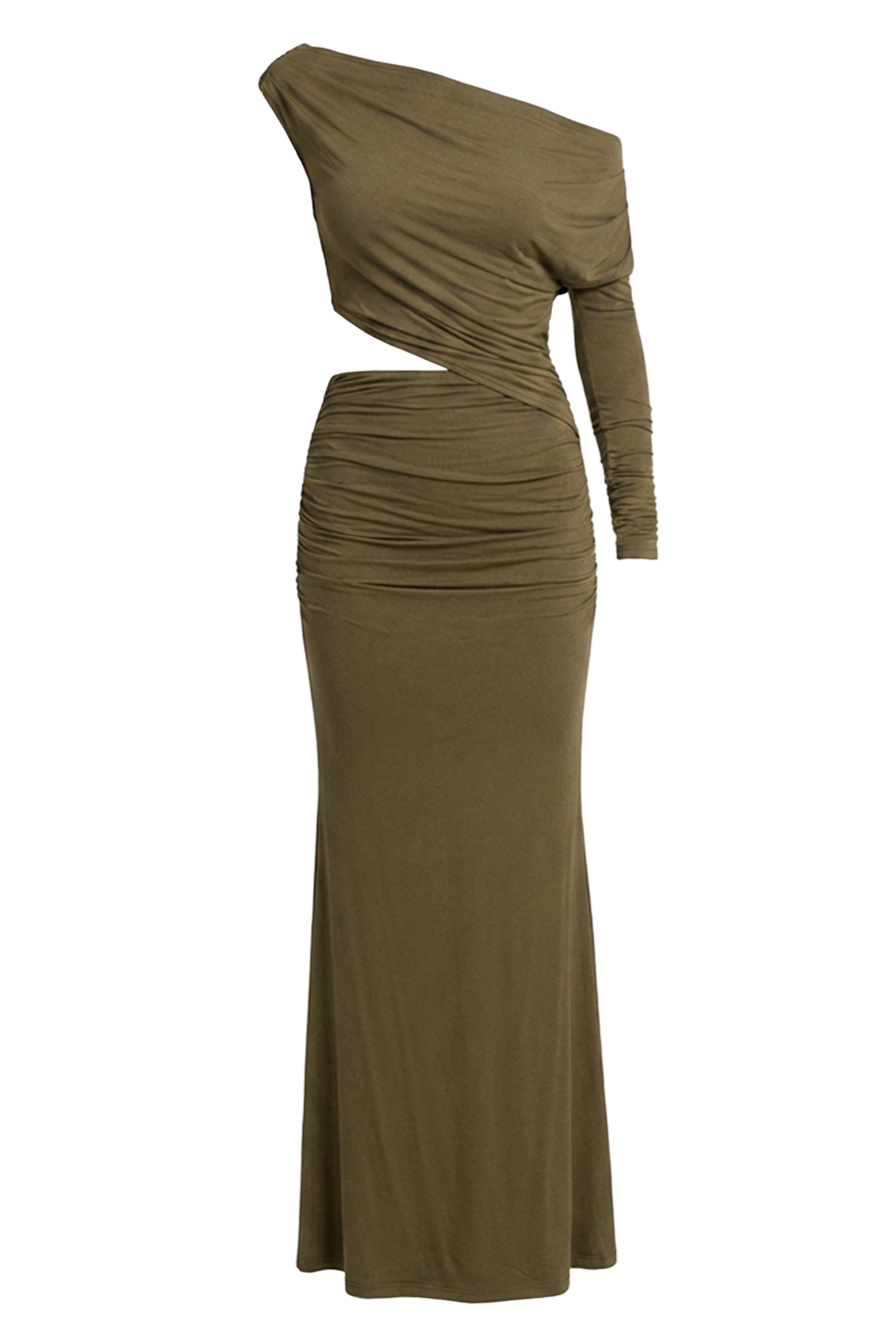 Olive Premiere Cutout Maxi Dress - JLUXLABEL