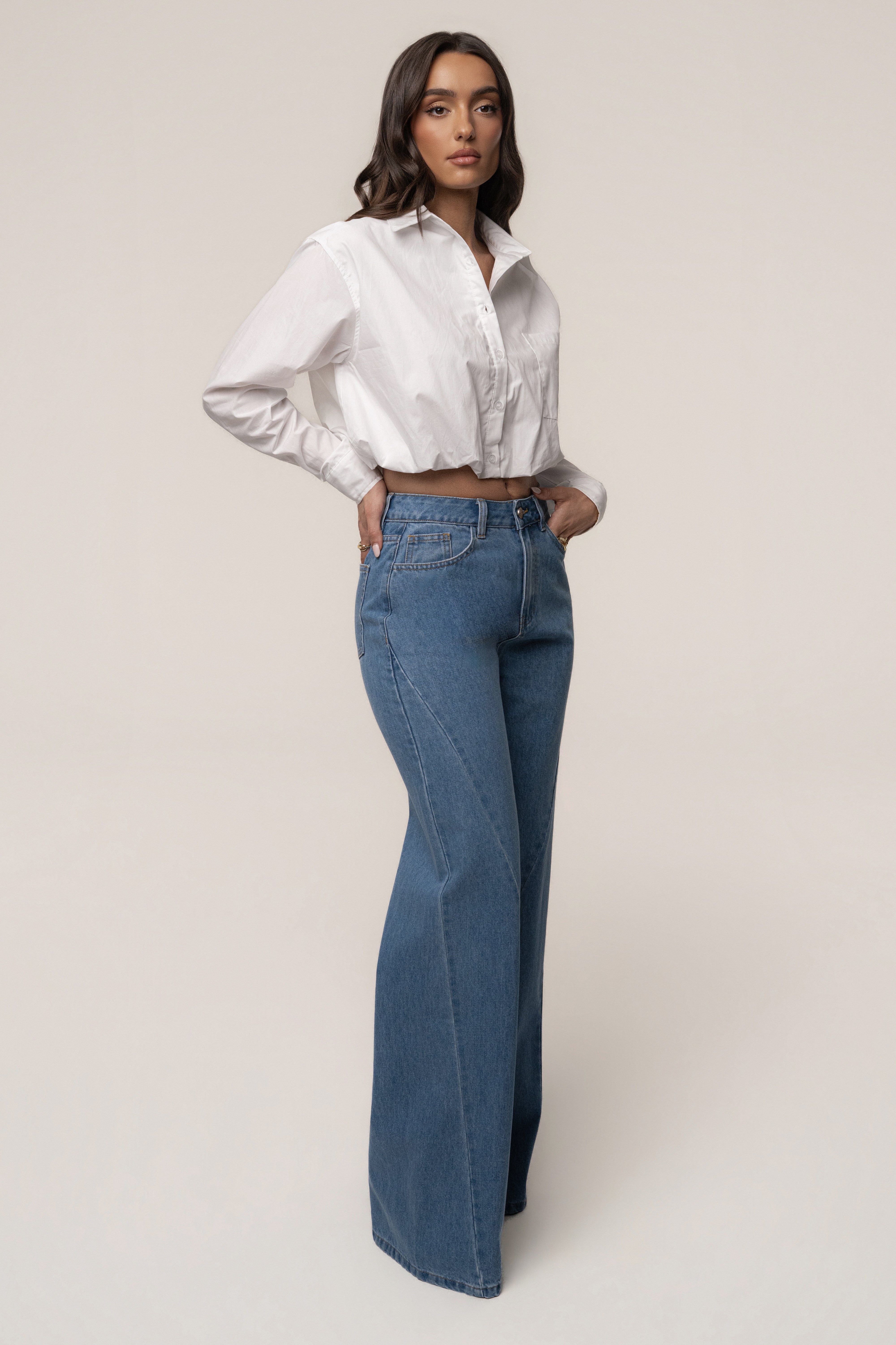 Medium Wash Flowline Seam Jean - JLUXLABEL
