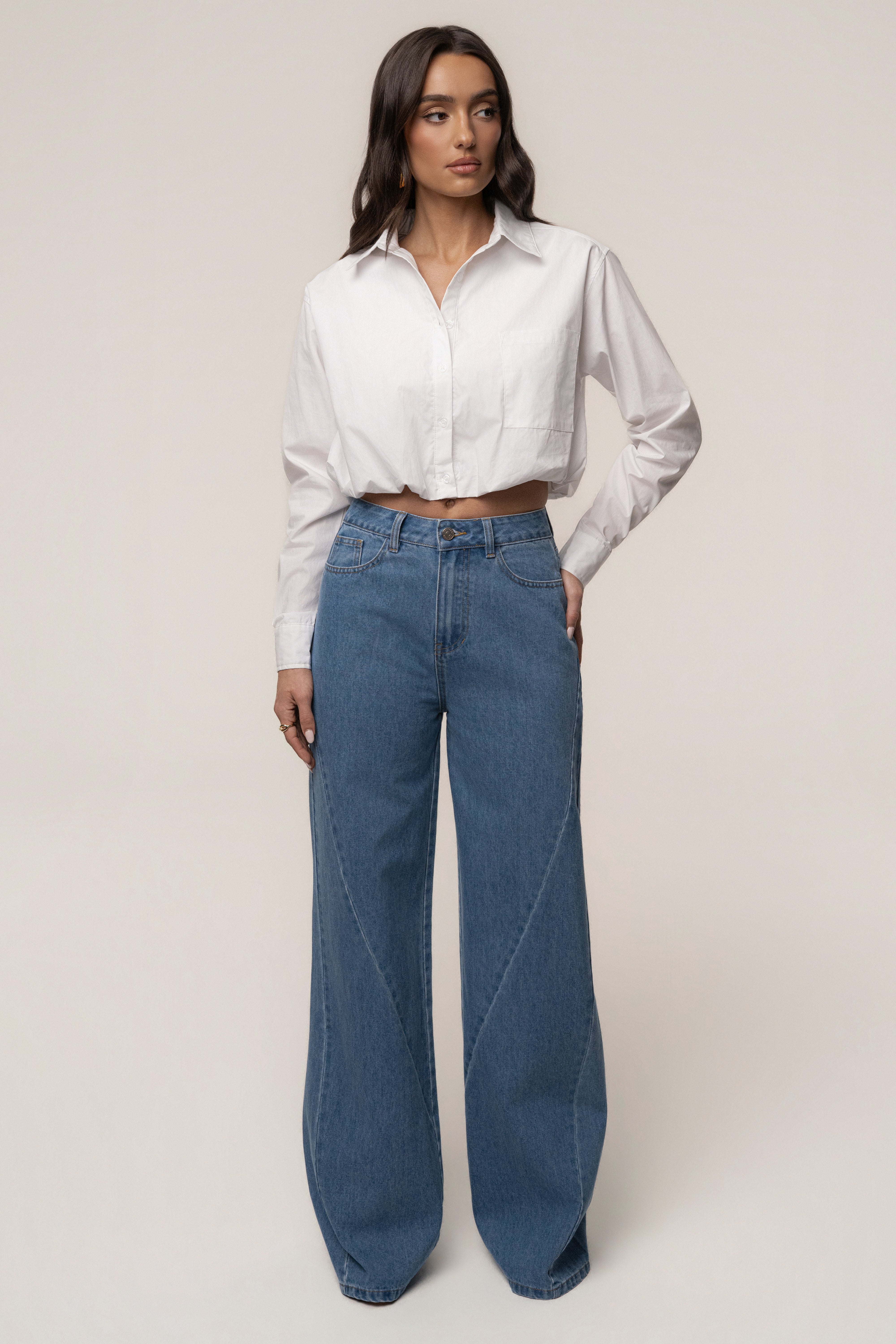 Medium Wash Flowline Seam Jean - JLUXLABEL