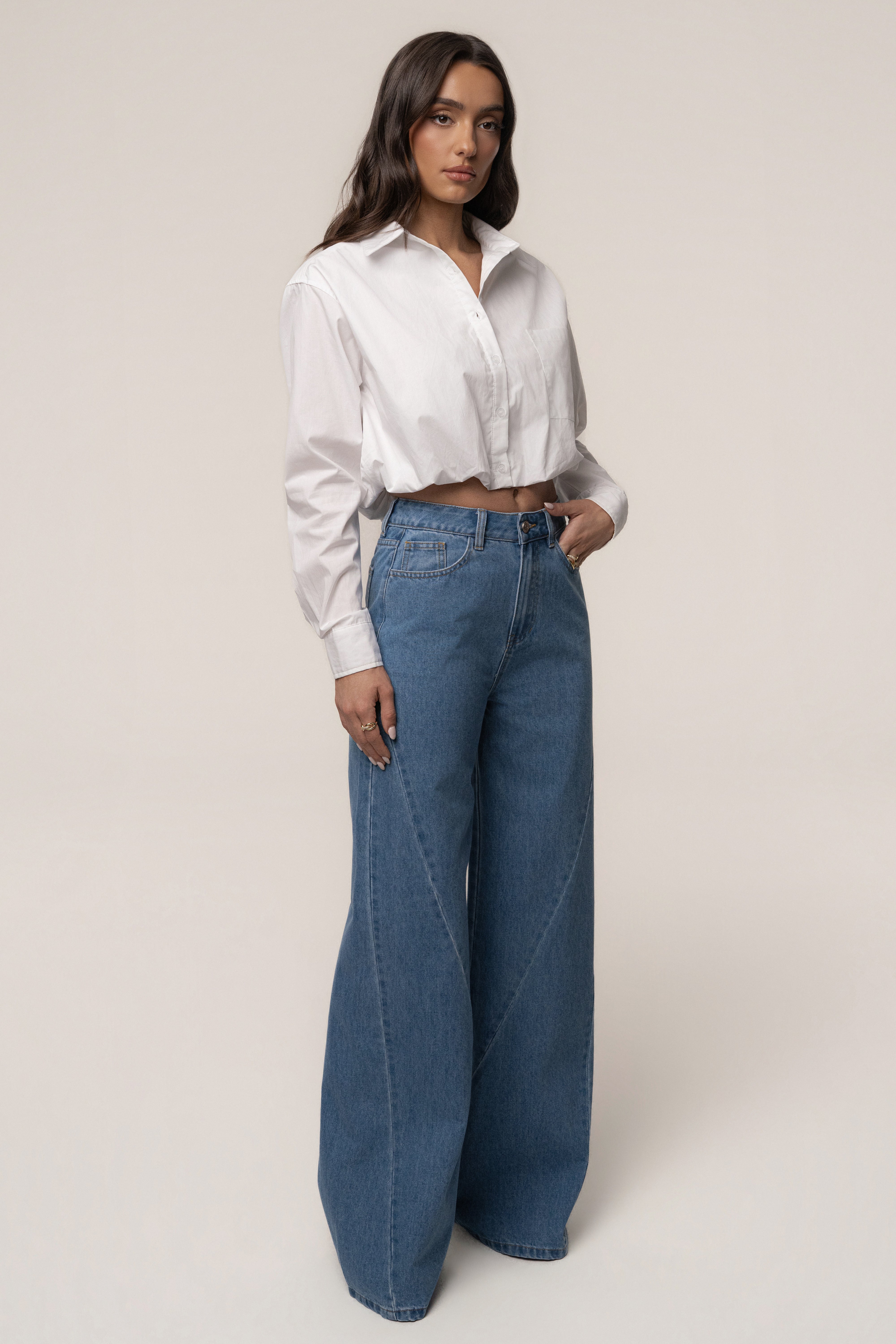 Medium Wash Flowline Seam Jean - JLUXLABEL