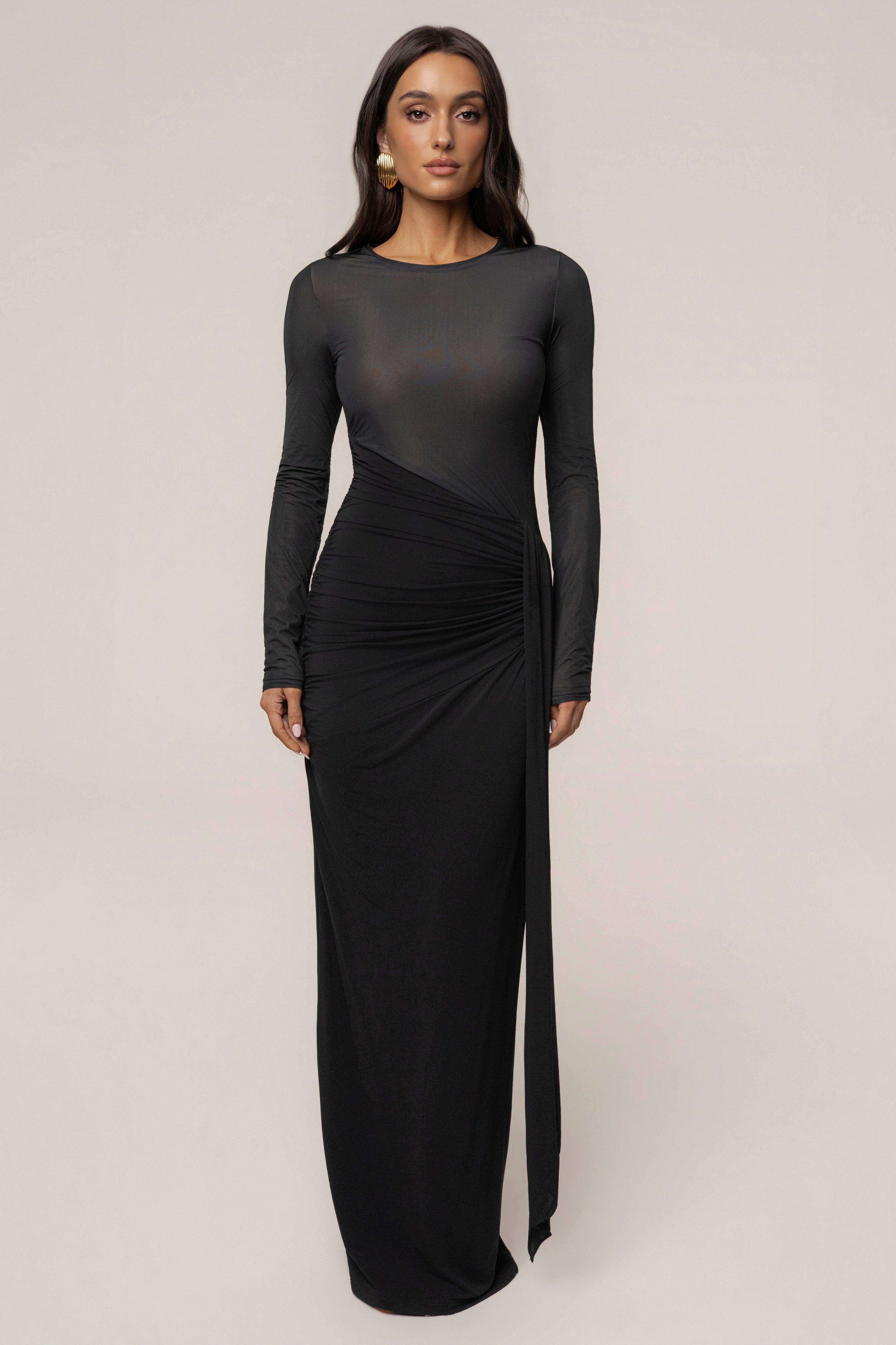 Black Halo Hour Maxi Dress - JLUXLABEL
