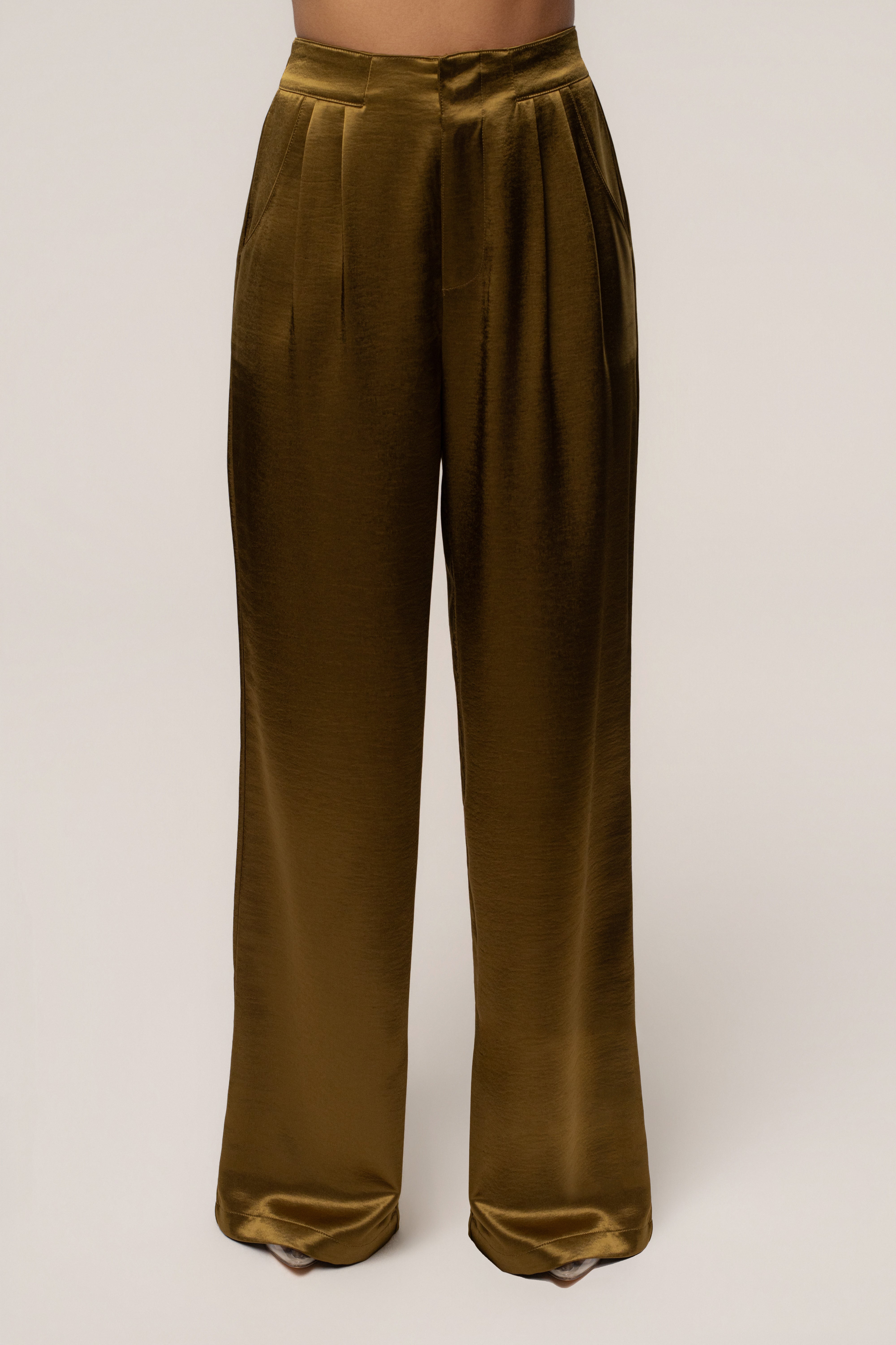 Olive Thea Satin Pants - JLUXLABEL