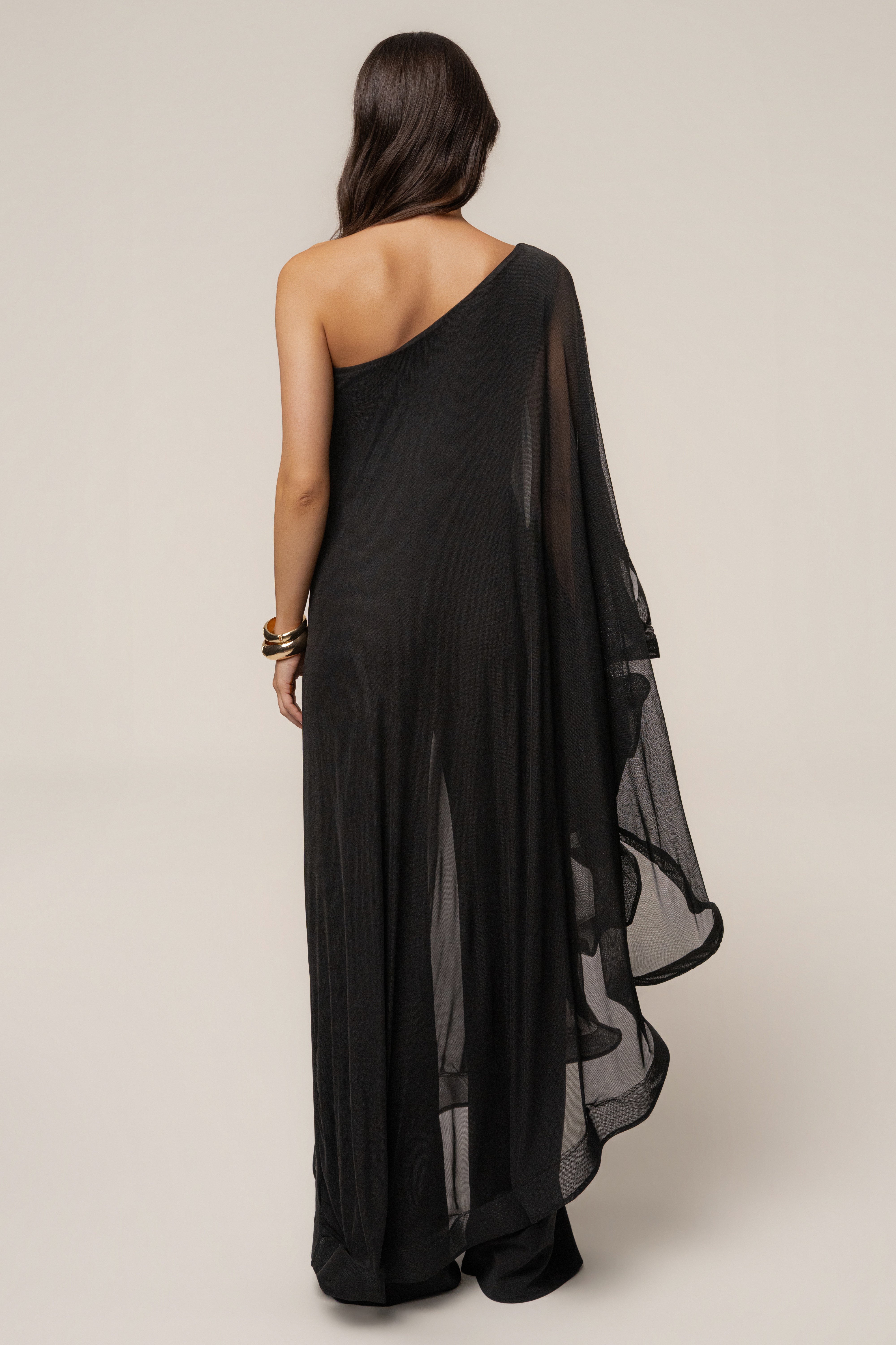 Black New Waves Jumpsuit by JLUXLABEL, featuring a stylish, fitted design with long sleeves and a sleek silhouette.