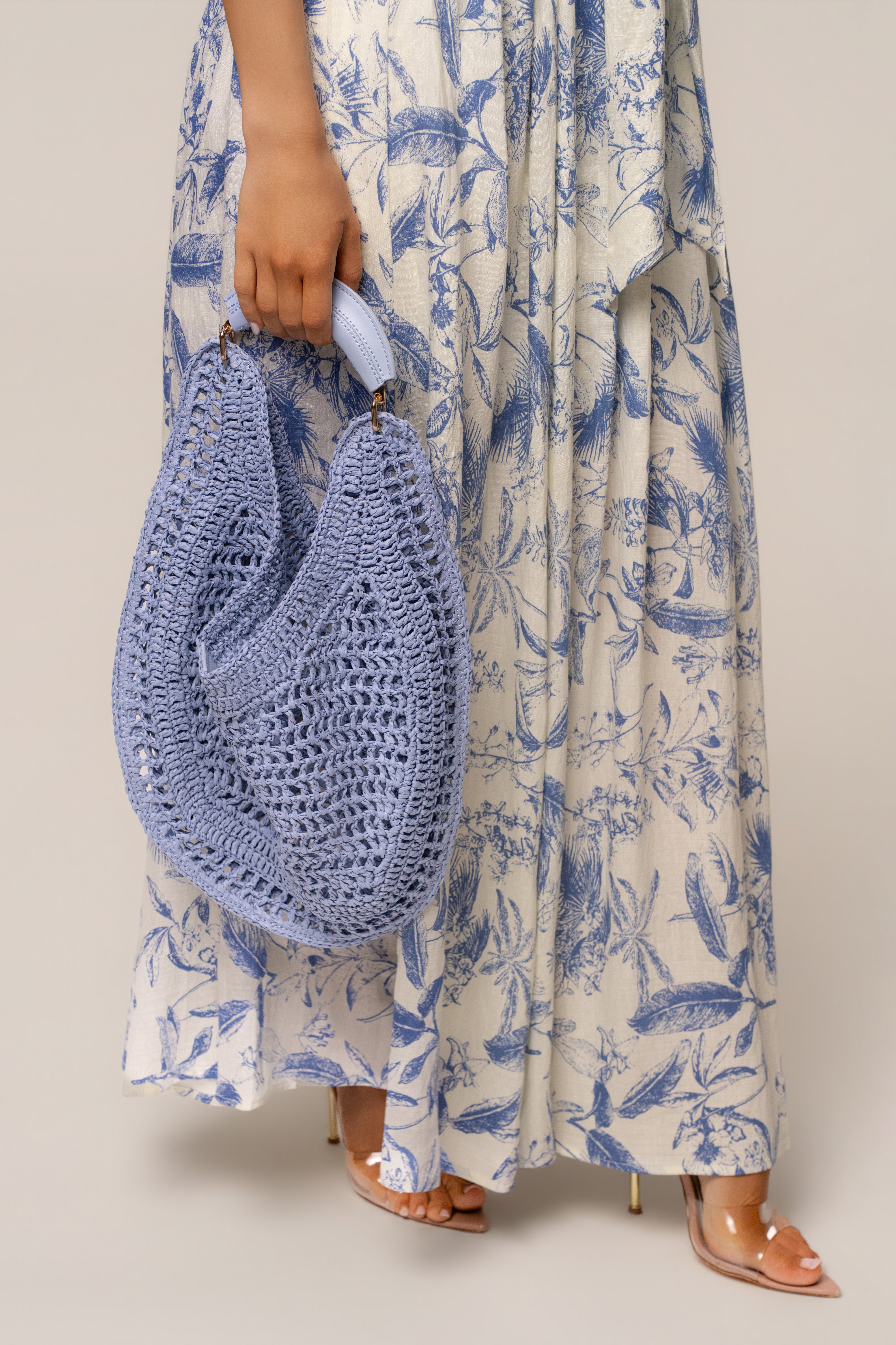 Periwinkle Seaside Woven Bag - JLUXLABEL