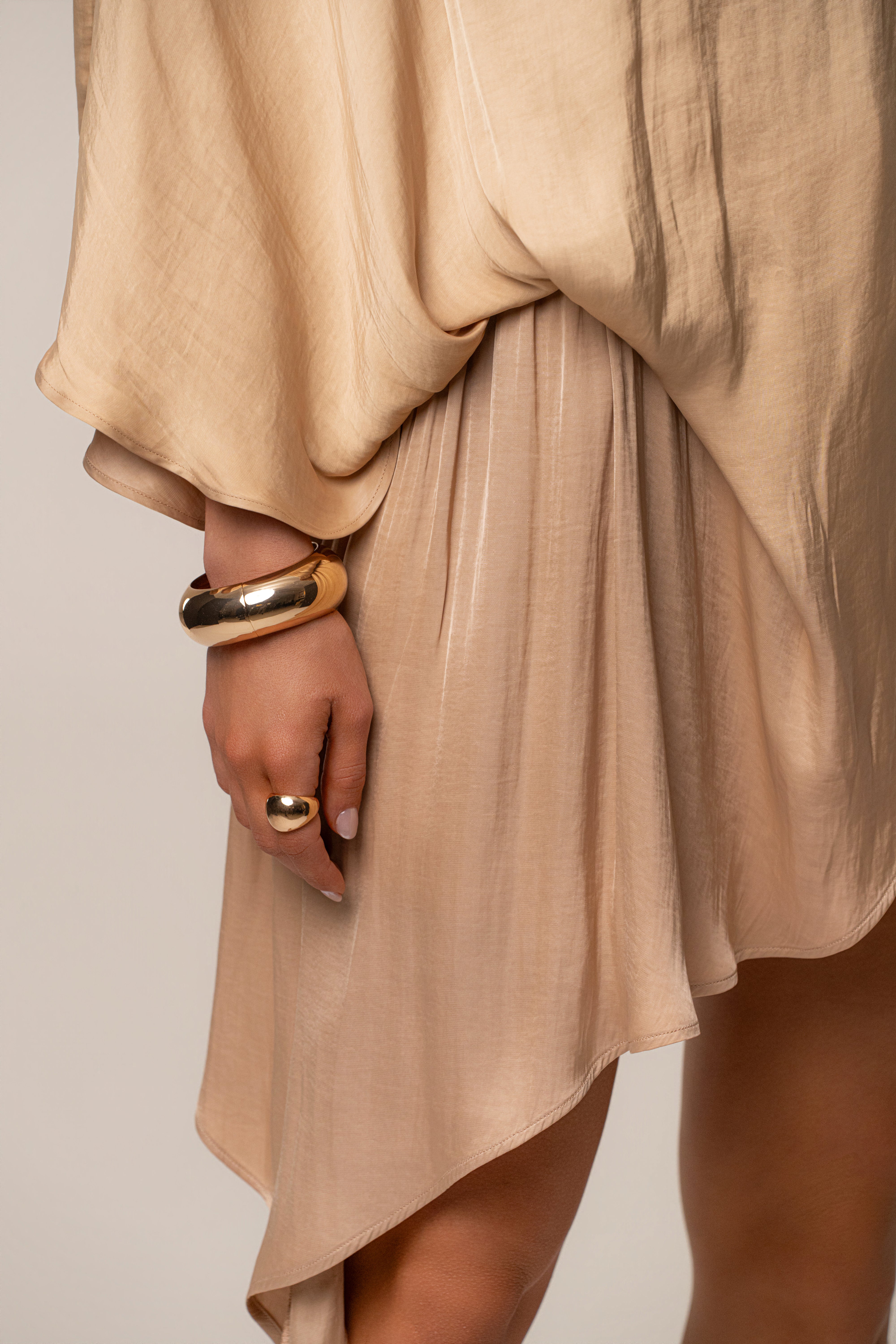Tan Brisa One Shoulder Top - JLUXLABEL