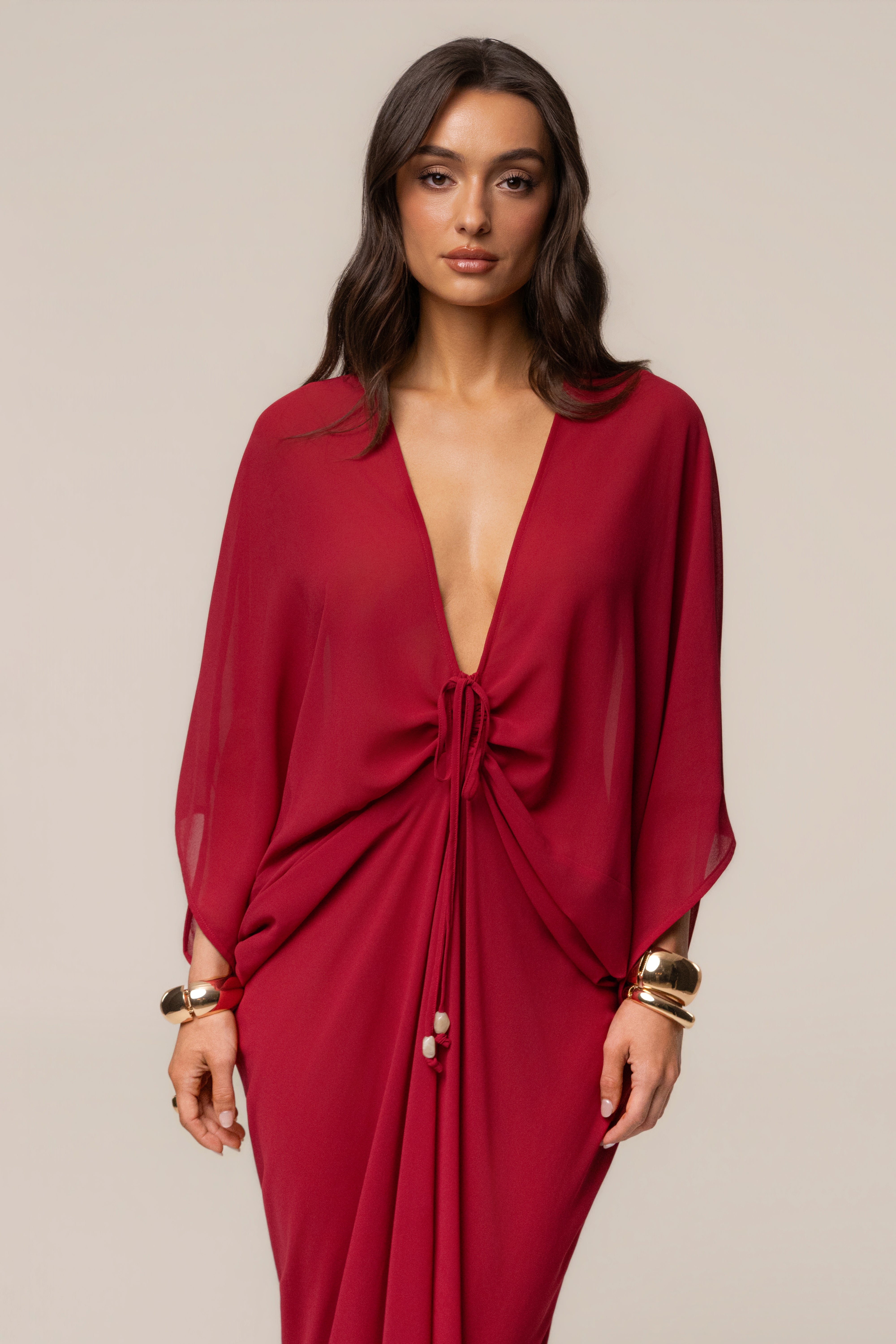 Berry Longer Days Cover Up Dress - JLUXLABEL