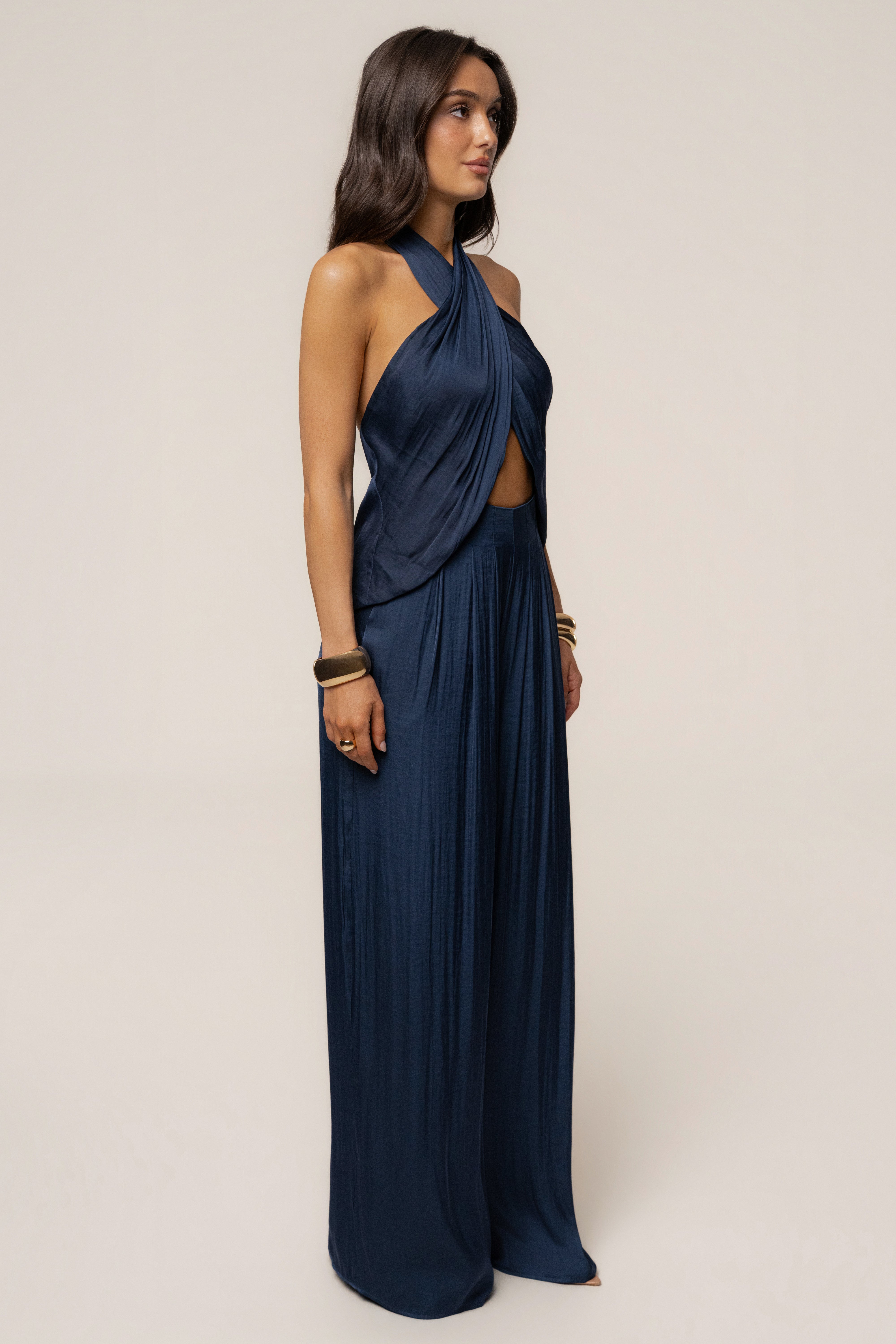 Blue Core Form Halter Top - JLUXLABEL