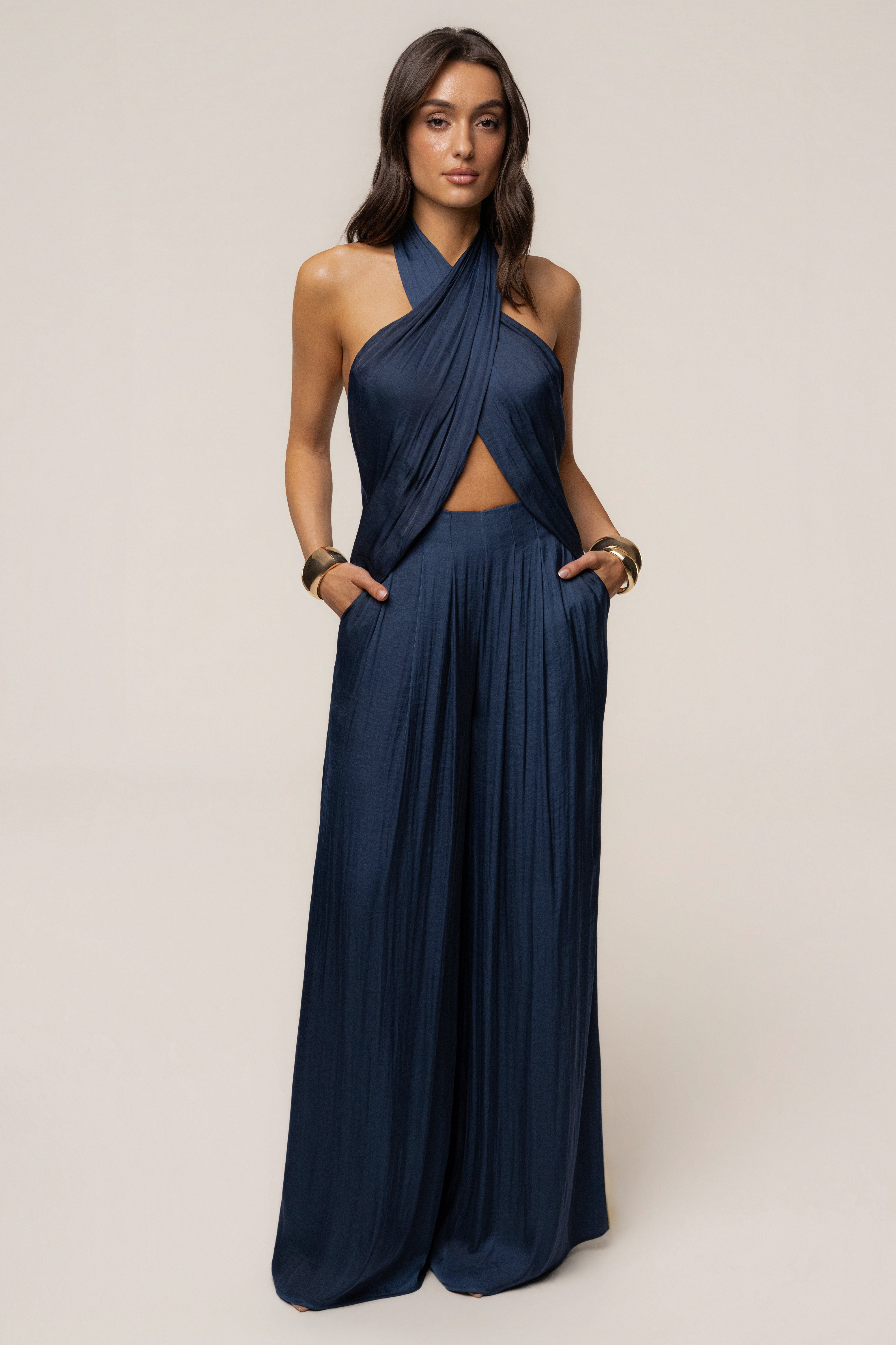 Blue Core Form Pleated Trouser - JLUXLABEL