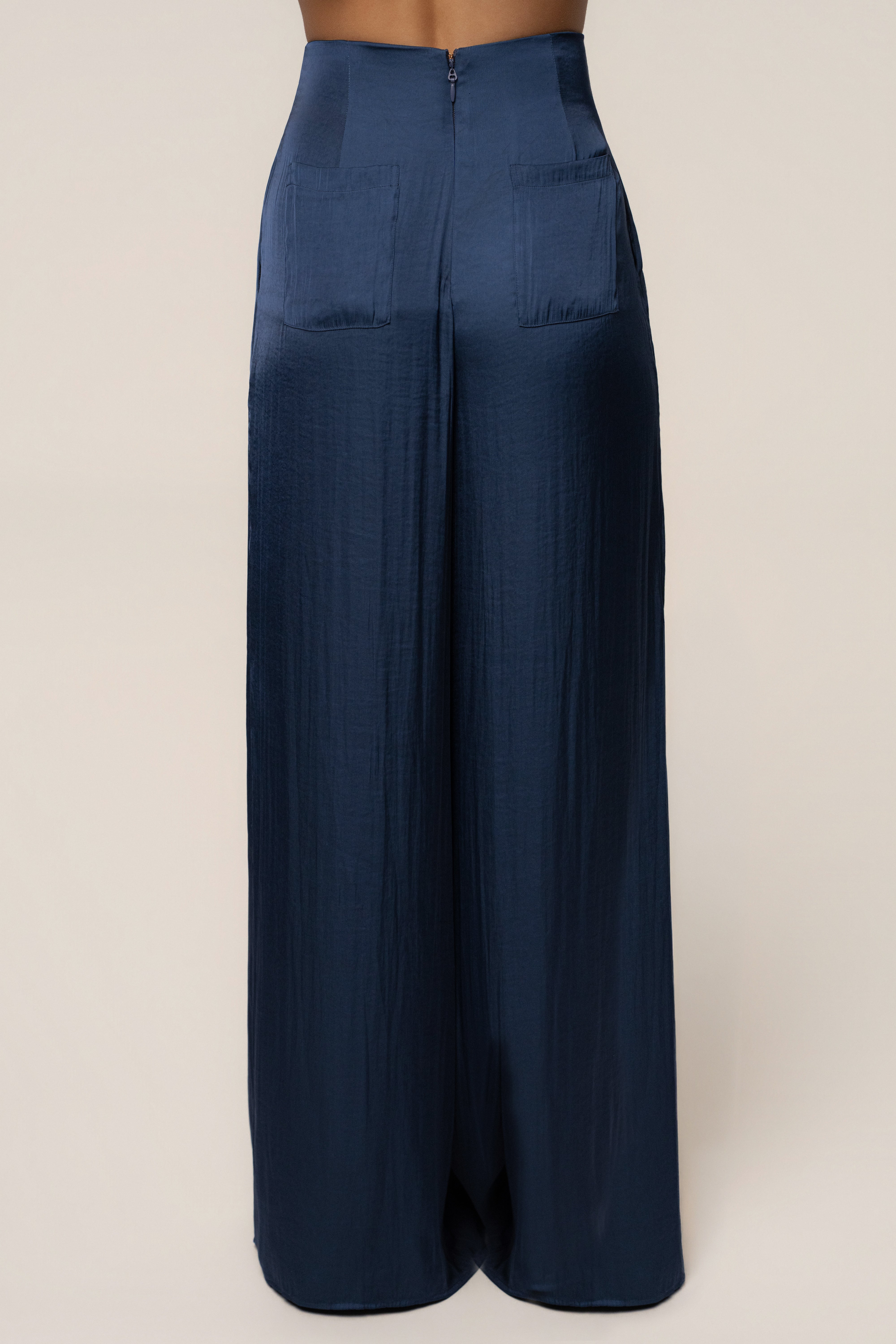 Blue Core Form Pleated Trouser - JLUXLABEL