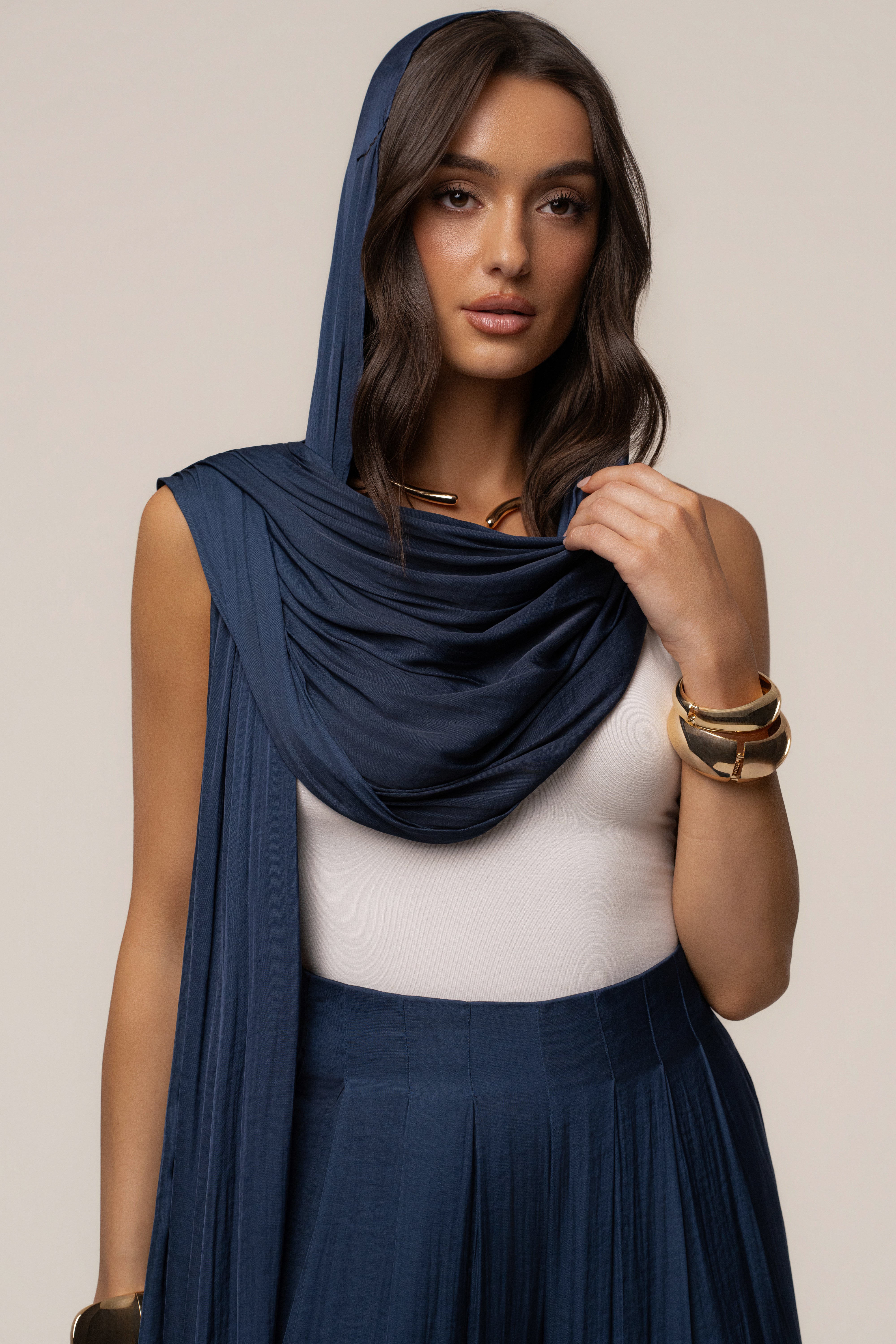 Blue Marina Multi-Wrap Scarf - JLUXLABEL