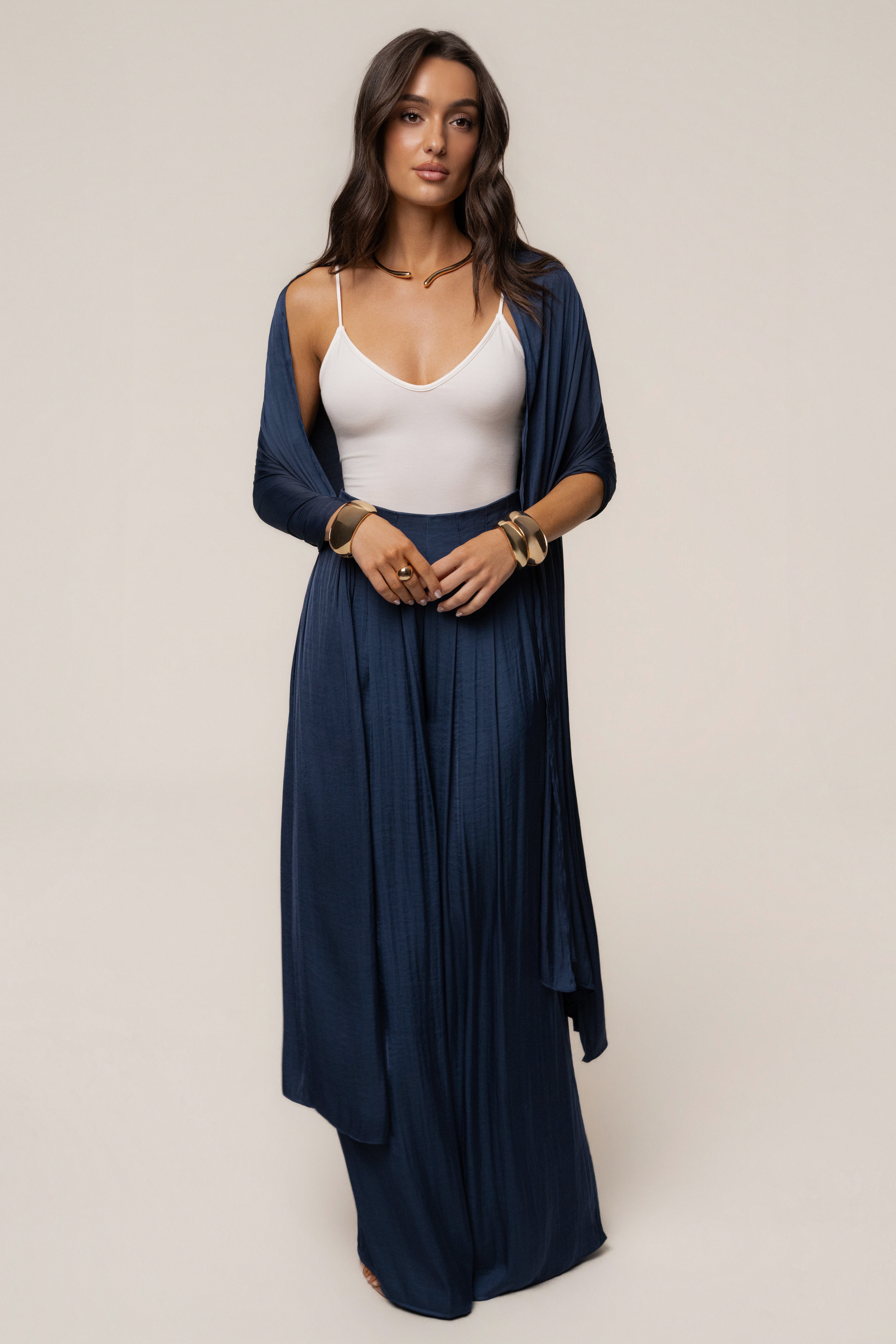 Blue Marina Multi-Wrap Scarf - JLUXLABEL
