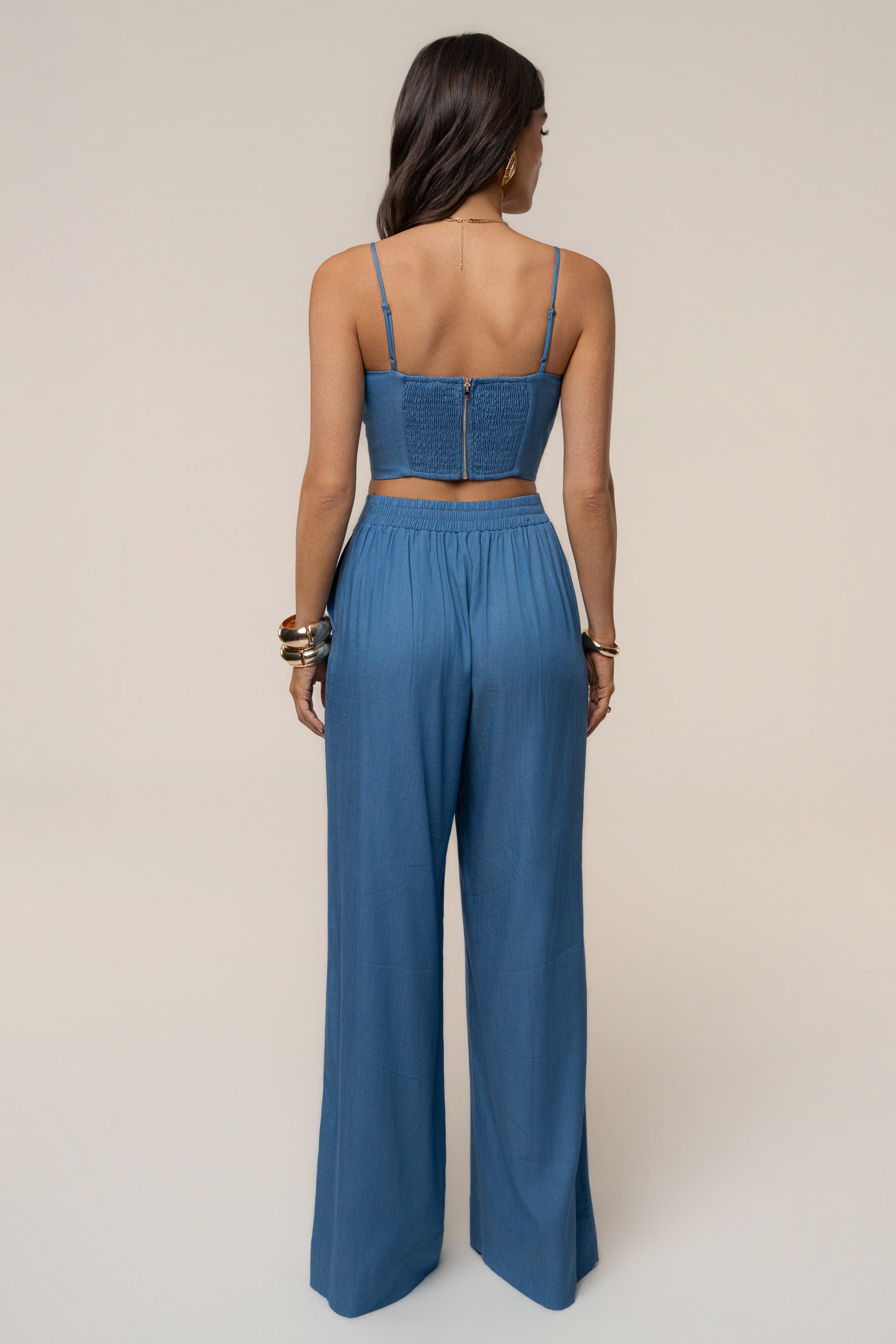 PRE-ORDER Blue Mediterranean Sky Pant Set - JLUXLABEL
