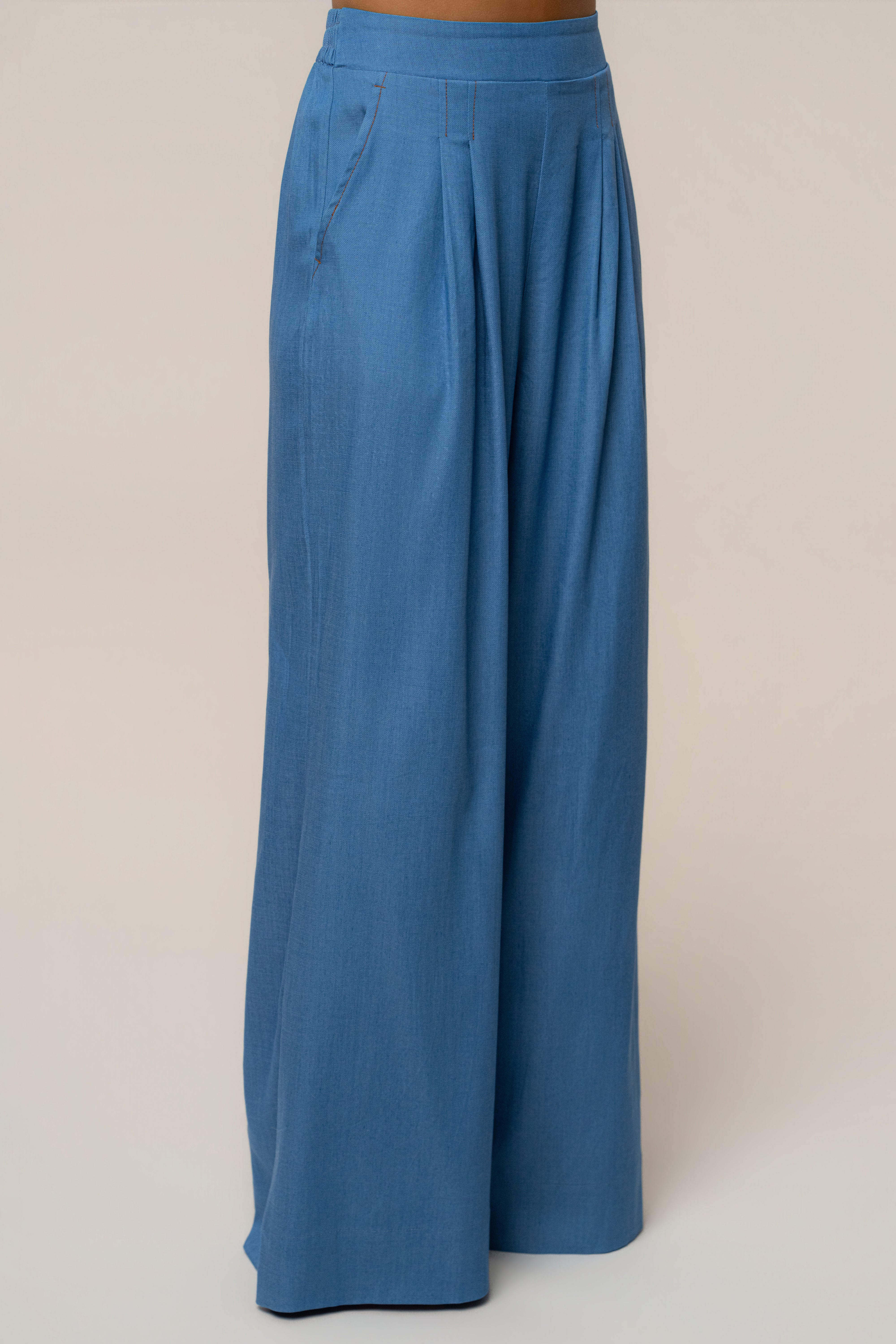 PRE-ORDER Blue Mediterranean Sky Pant Set - JLUXLABEL