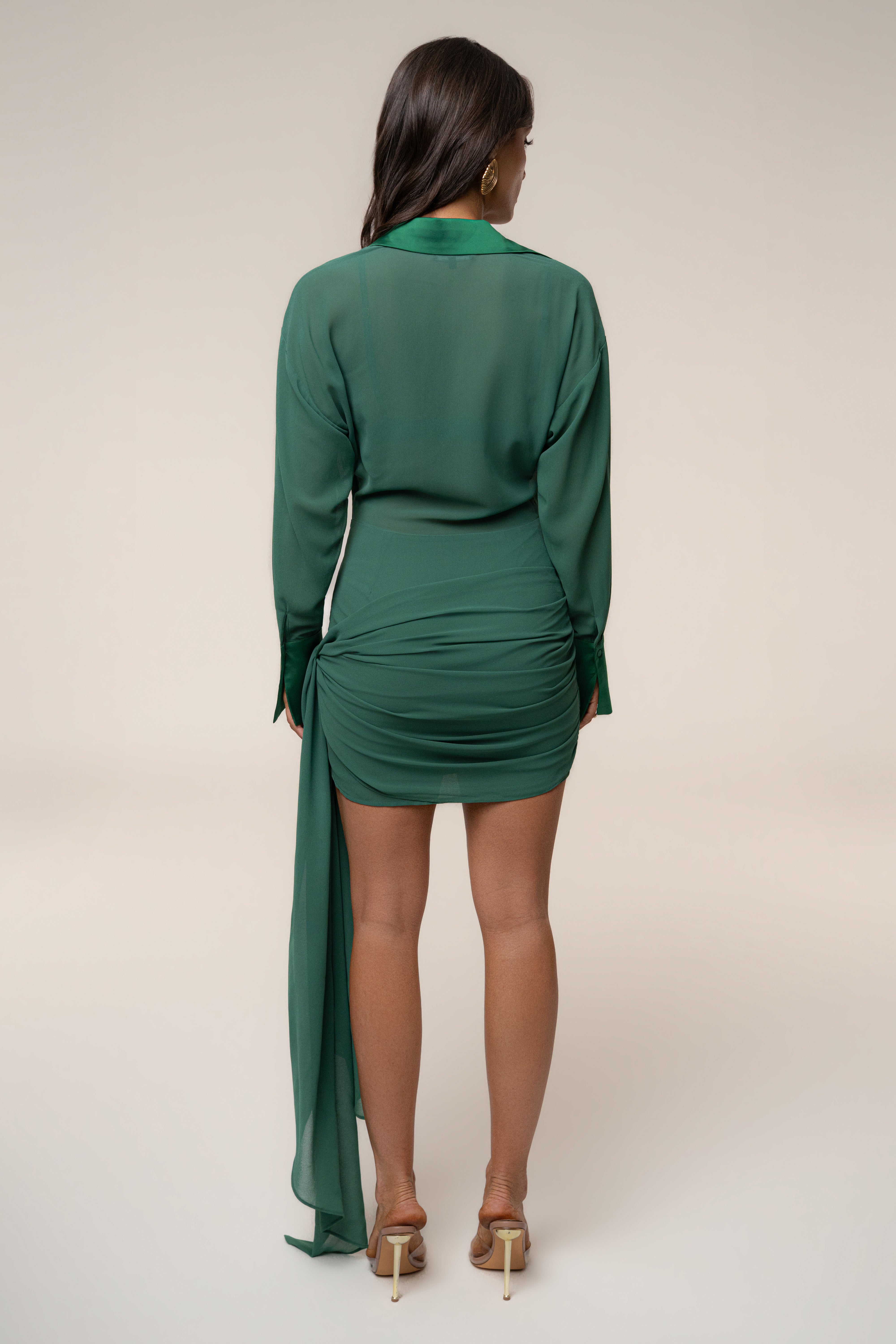 Green Midnight Confidence Mini Dress | JLUXLABEL