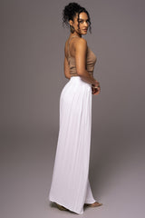 White After Sunset Pleated Pants - JLUXLABEL