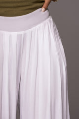 White After Sunset Pleated Pants - JLUXLABEL